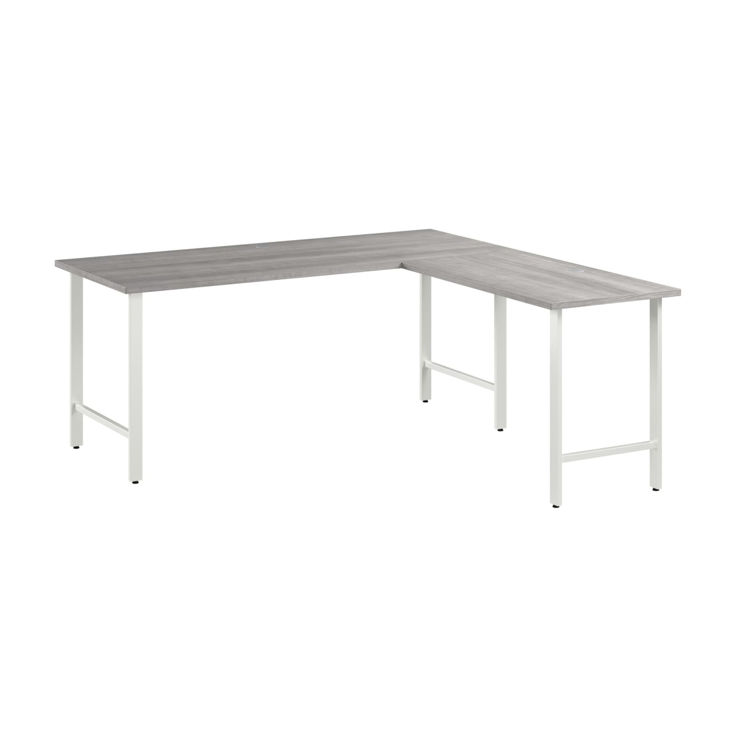 Bush Business Furniture Hustle 72inW L-Shaped Computer Desk With Metal Legs, Platinum Gray, Standard Delivery, HUS001PG