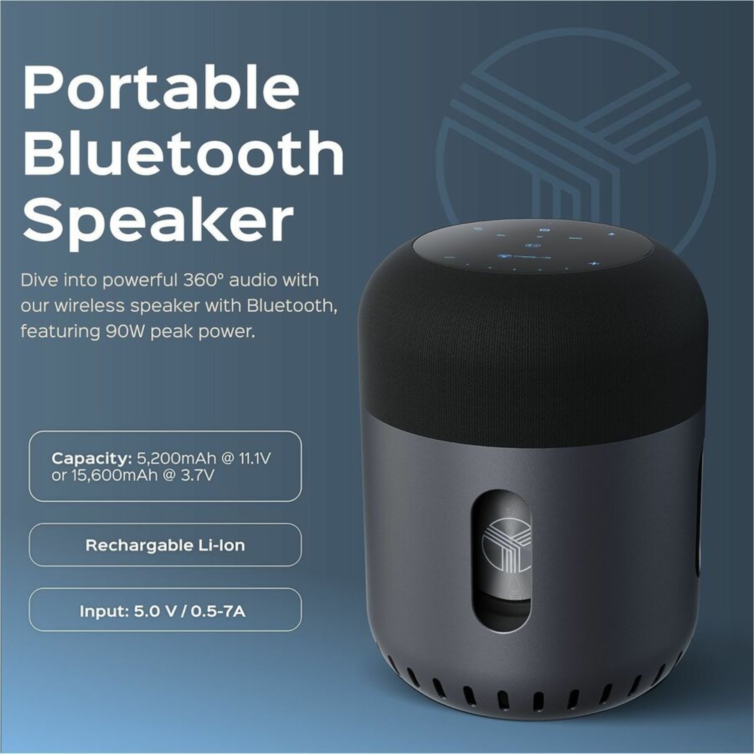 TREBLAB HD-360 Pro, High-Performance Wireless Speaker with 5 Dynamic Drivers, 8 Bass Radiators and Subwoofer, Powerful 360 deg. Surround Sound - Image 3