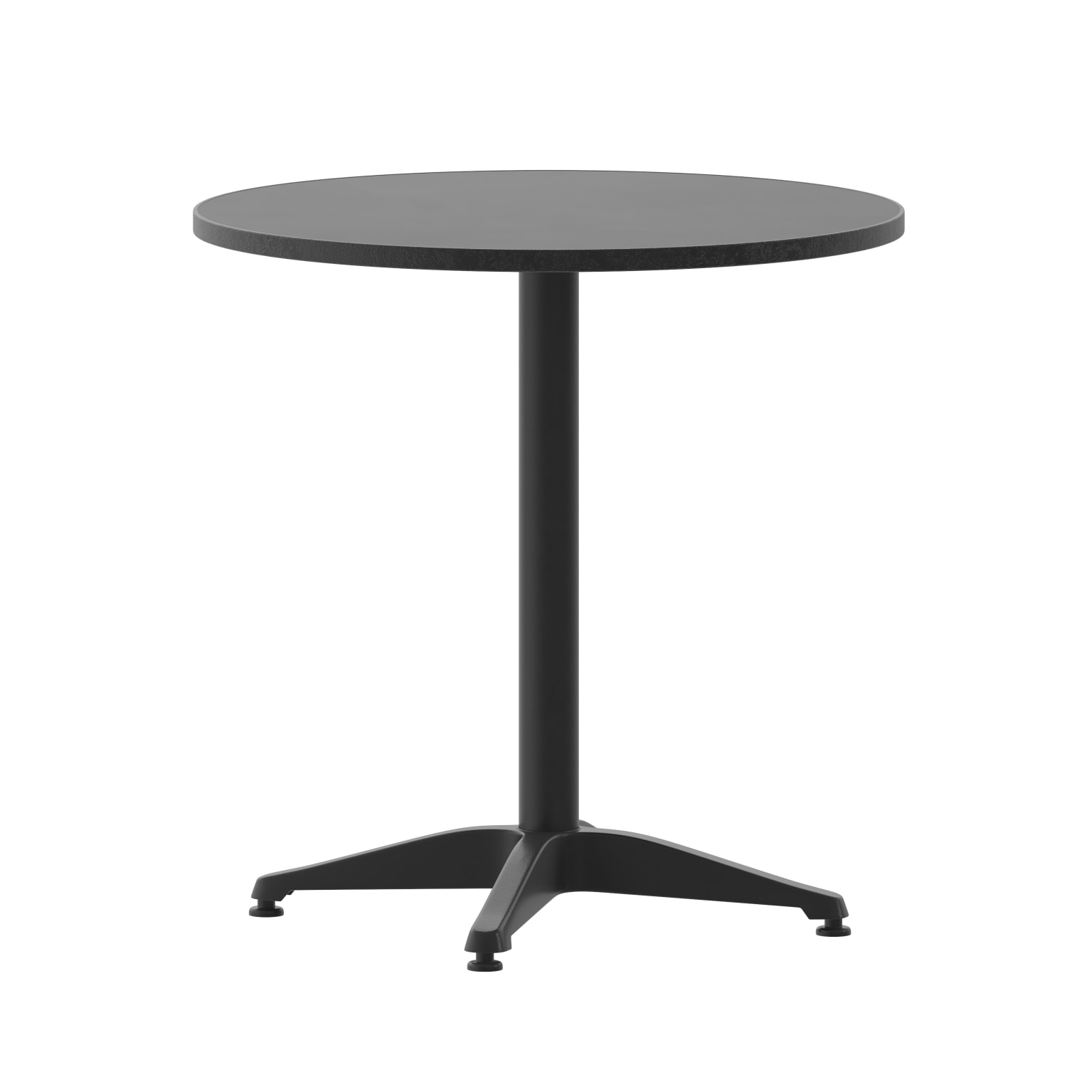 Flash Furniture Round Metal Indoor/Outdoor Furniture Table, 27-1/2inH x 27-1/2inW x 27-1/2inD, Gray/Black - Image 3
