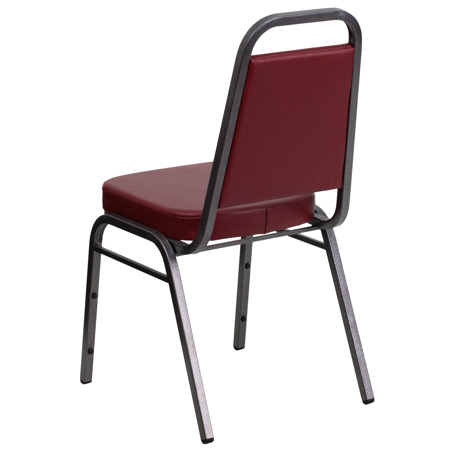 Flash Furniture HERCULES Series Trapezoidal Back Vinyl Stacking Banquet Chair with 25in Thick Seat Burgundy VinylSilver Vein Frame PopularChairscom Flash Furniture HERCULES Series Trapezoidal Back Vinyl Stacking Banquet Chair with 25in Thick Seat Burgundy VinylSilver Vein Frame PopularChairscom