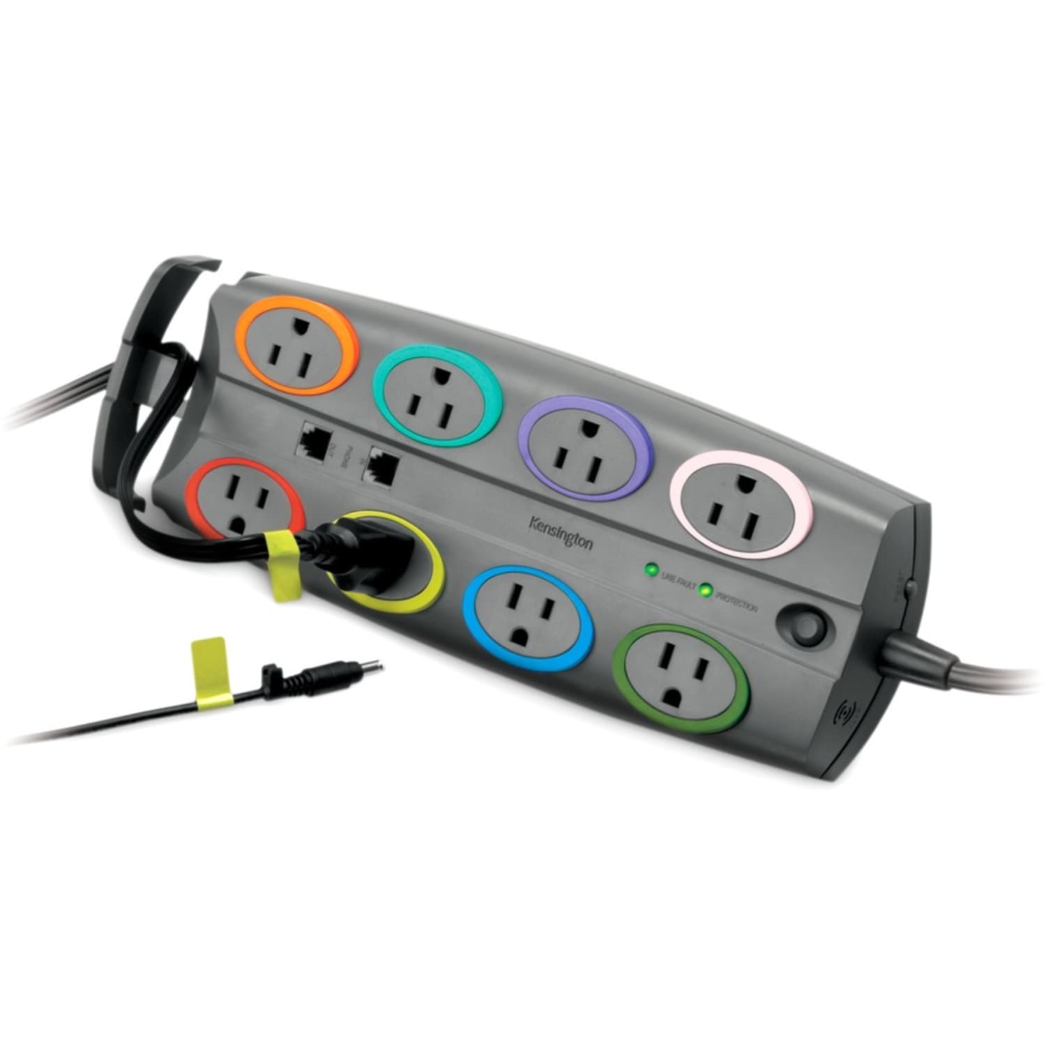 Kensington SmartSockets Color-Coded Eight-Outlet Adapter Model Surge Protector - Image 3