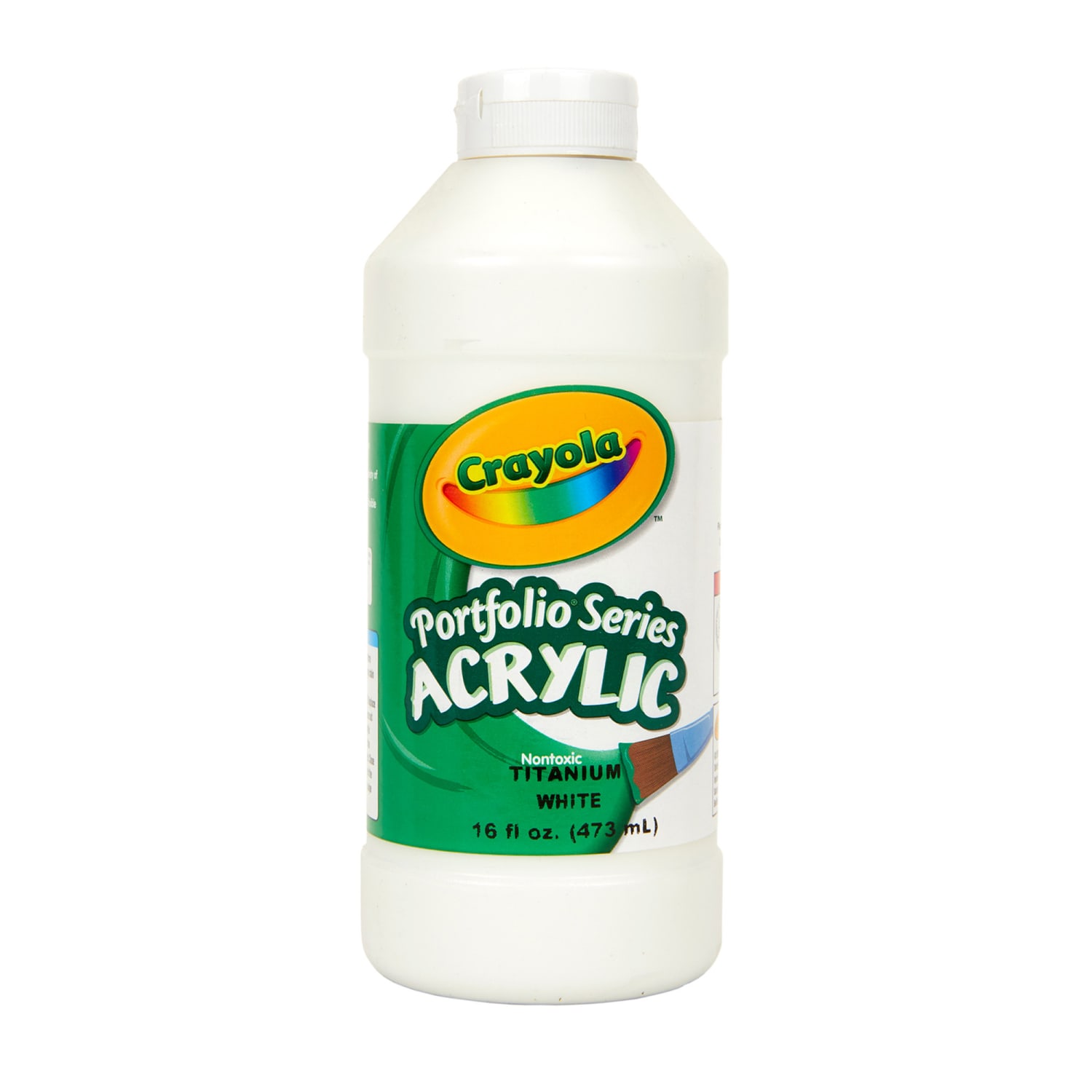 Crayola Portfolio Series Acrylic Paint, 16 oz., White, Pack Of 2 - Image 3