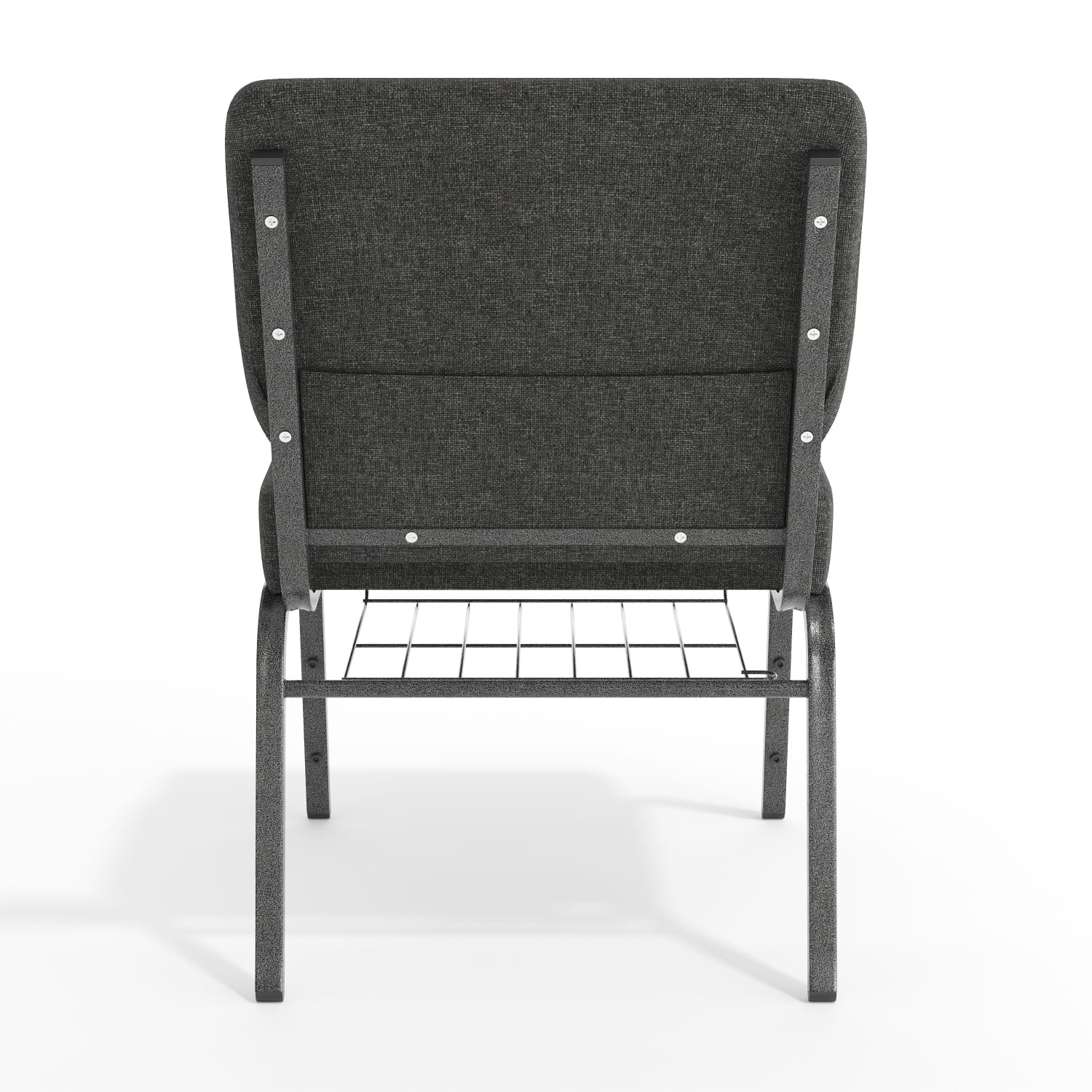 Flash Furniture HERCULES Series Church Chair With Book Rack Dark GraySilver Vein PopularChairscom