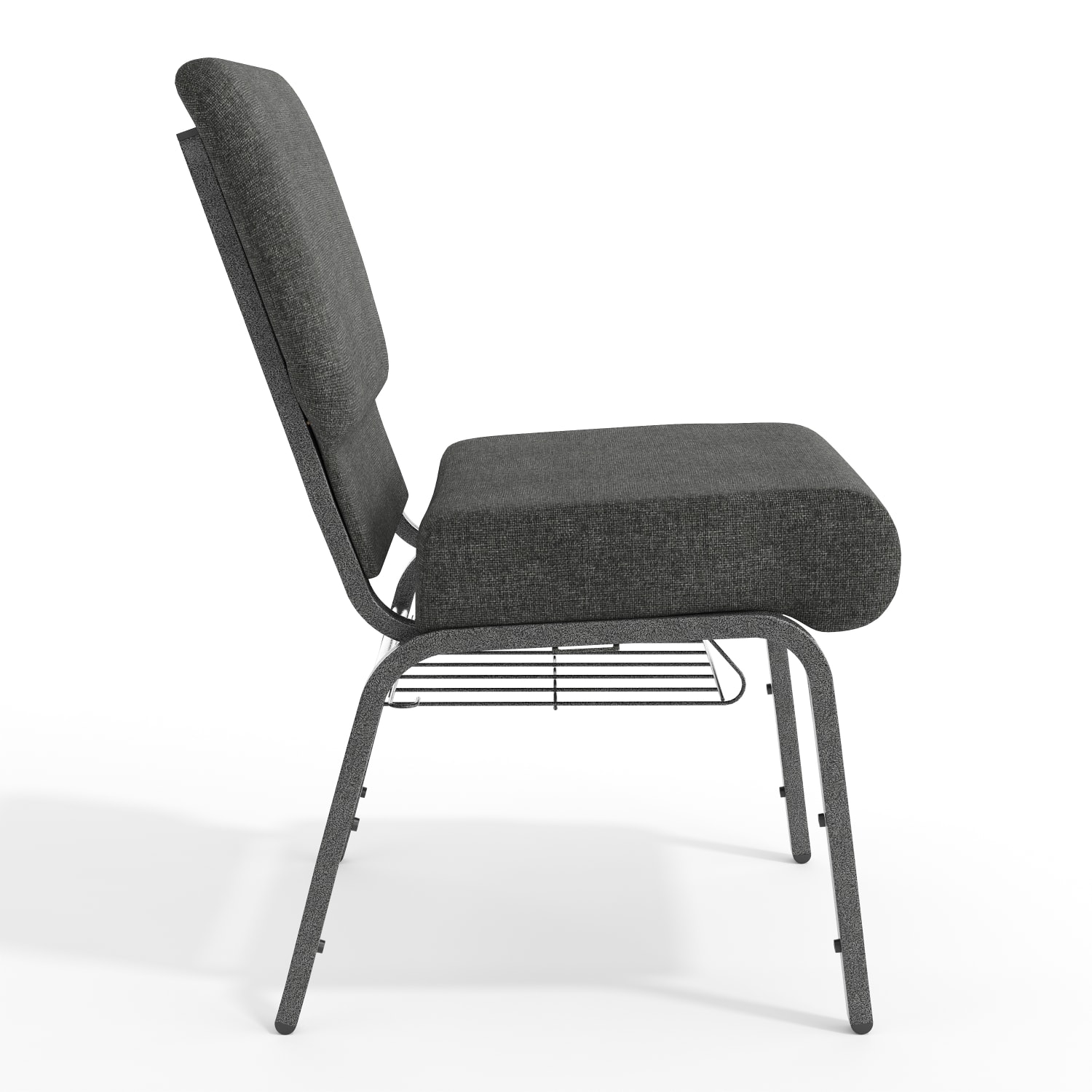 Flash Furniture HERCULES Series Church Chair With Book Rack Dark GraySilver Vein PopularChairscom