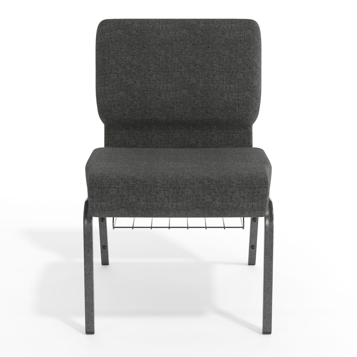 Flash Furniture HERCULES Series Church Chair With Book Rack Dark GraySilver Vein PopularChairscom