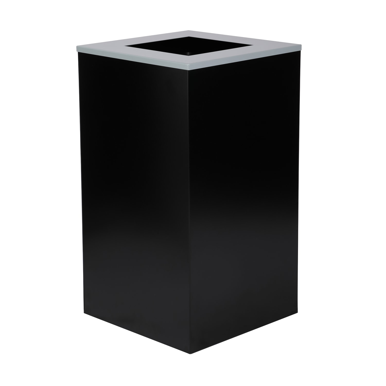 Alpine Industries Stainless Steel Open Top Trash Can With Lid, 29 Gal, 30inH x 16-15/16inW x 16-15/16inD, Black - Image 4