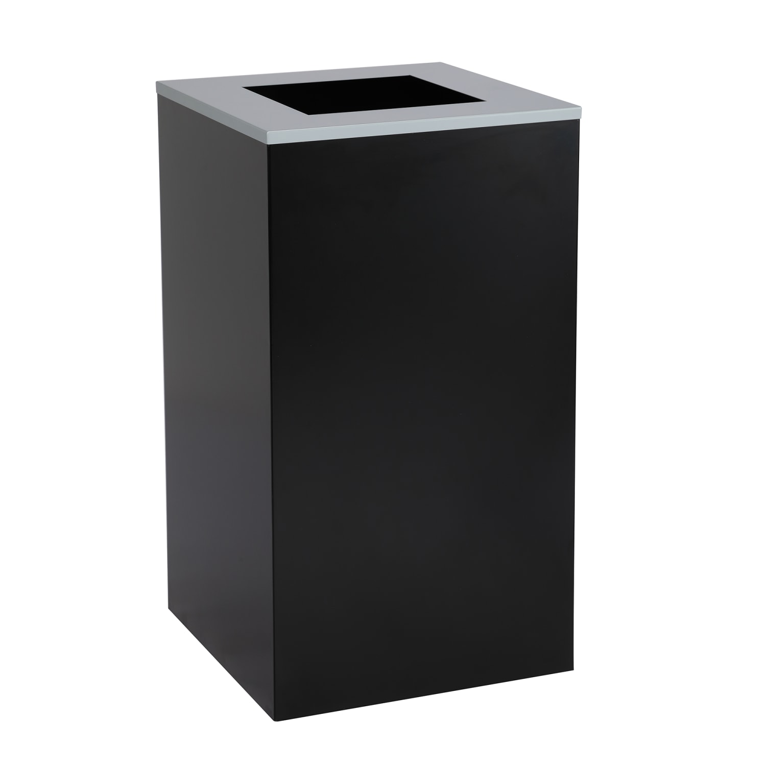 Alpine Industries Stainless Steel Open Top Trash Can With Lid, 29 Gal, 30inH x 16-15/16inW x 16-15/16inD, Black - Image 5