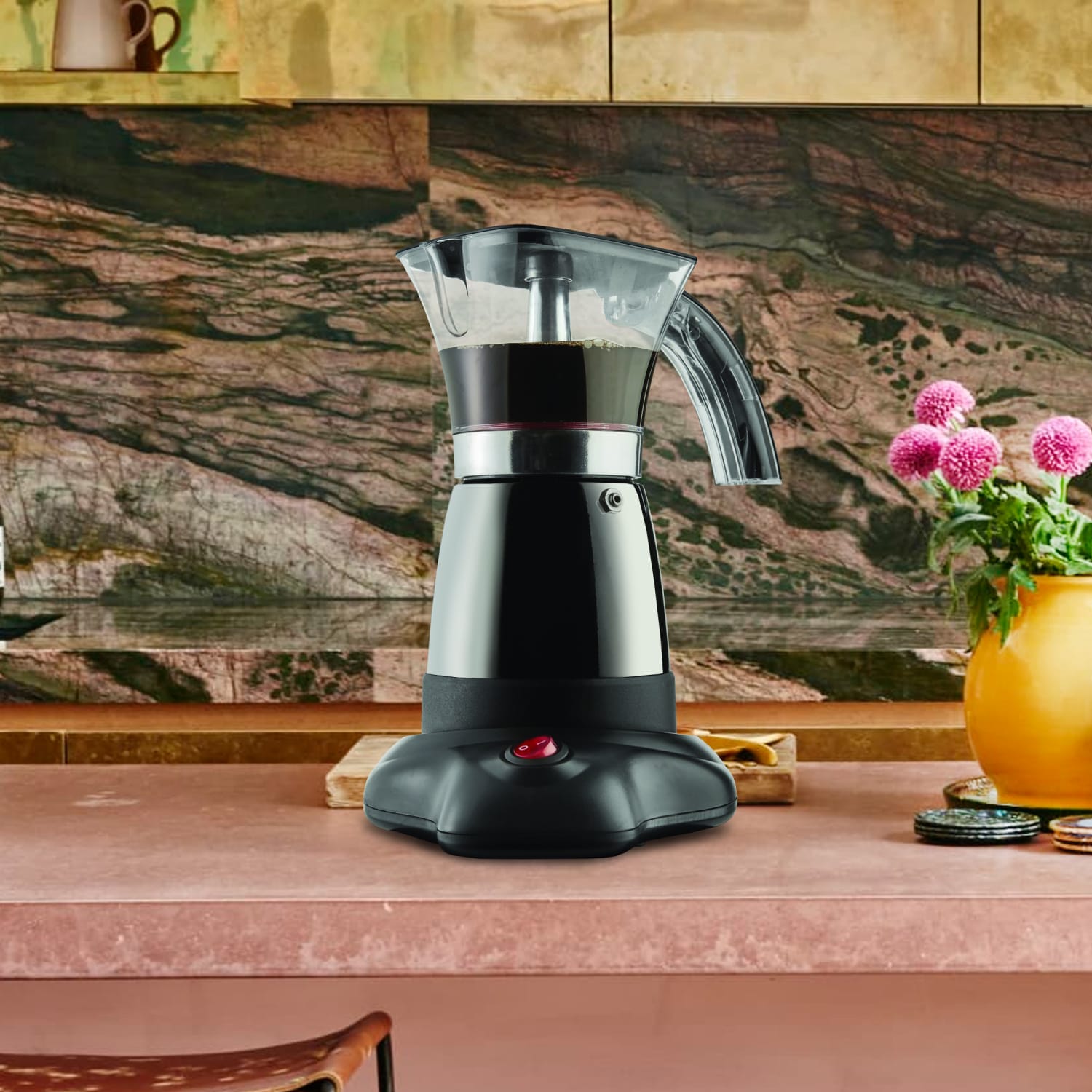 Brentwood Moka 1.25-Cup Espresso Maker, Stainless Steel - Image 4