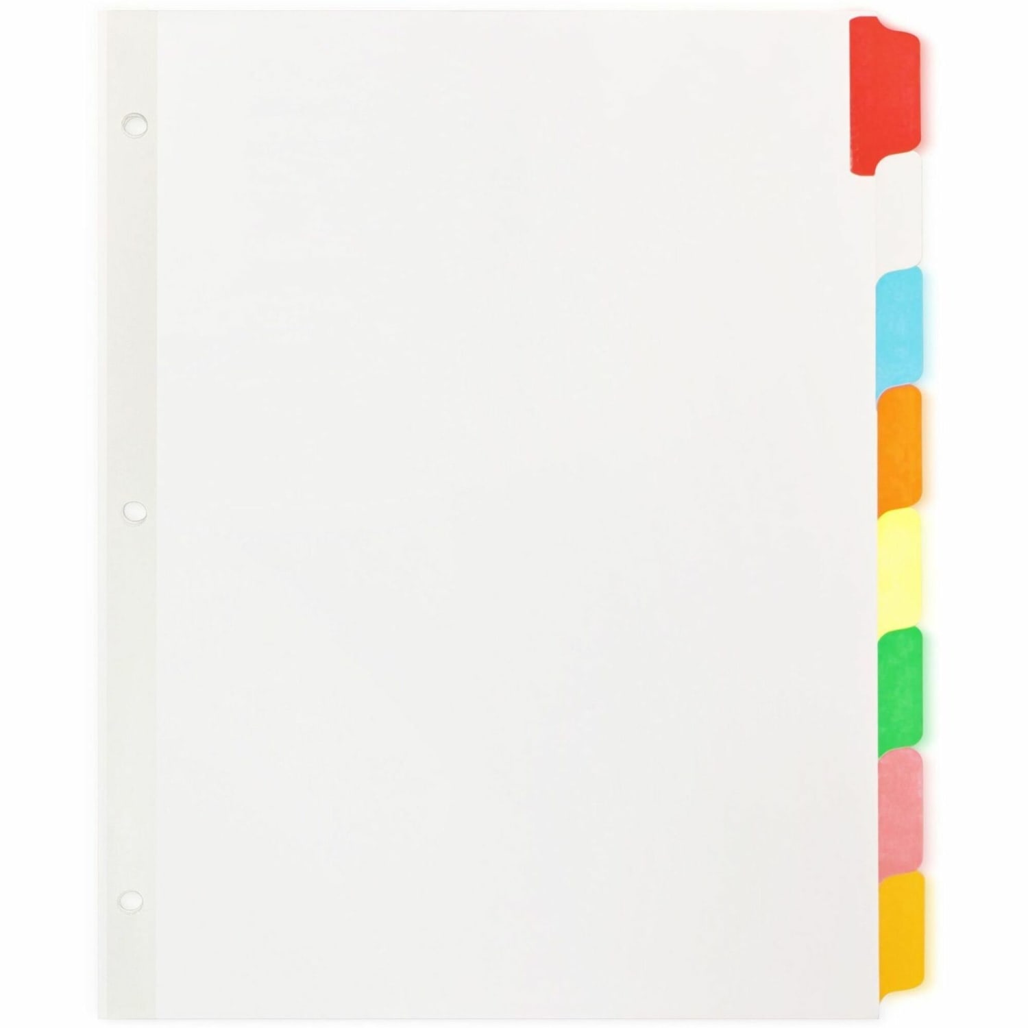 Business Source Laminated Write-On Tab Indexes - 8 Write-on Tab(s) - 8 Tab(s)/Set - 11in Tab x 8.50in Ta - 20075