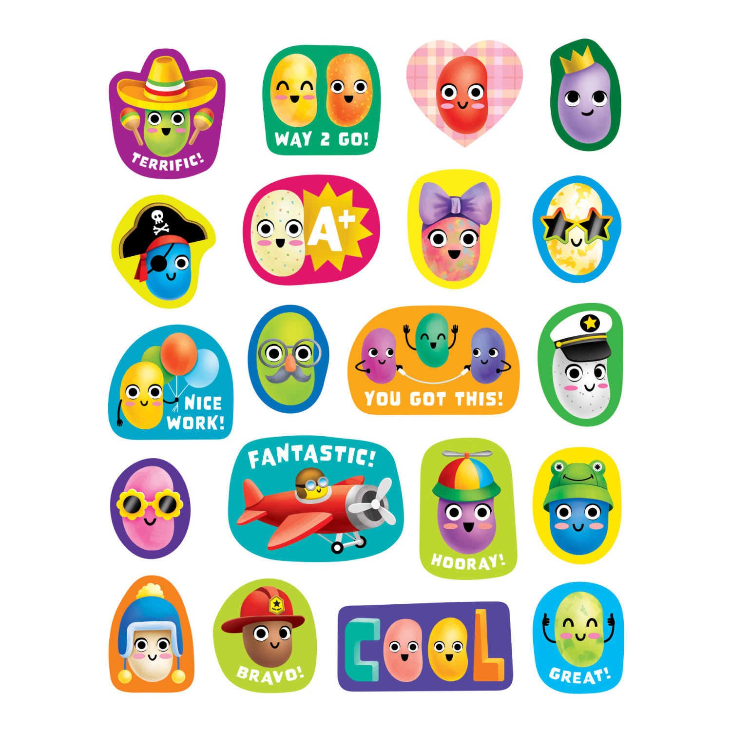 Teacher Created Resources Smelly Stickers, Jelly Bean, 120 Per Pack, Set Of 6 Packs - Image 3