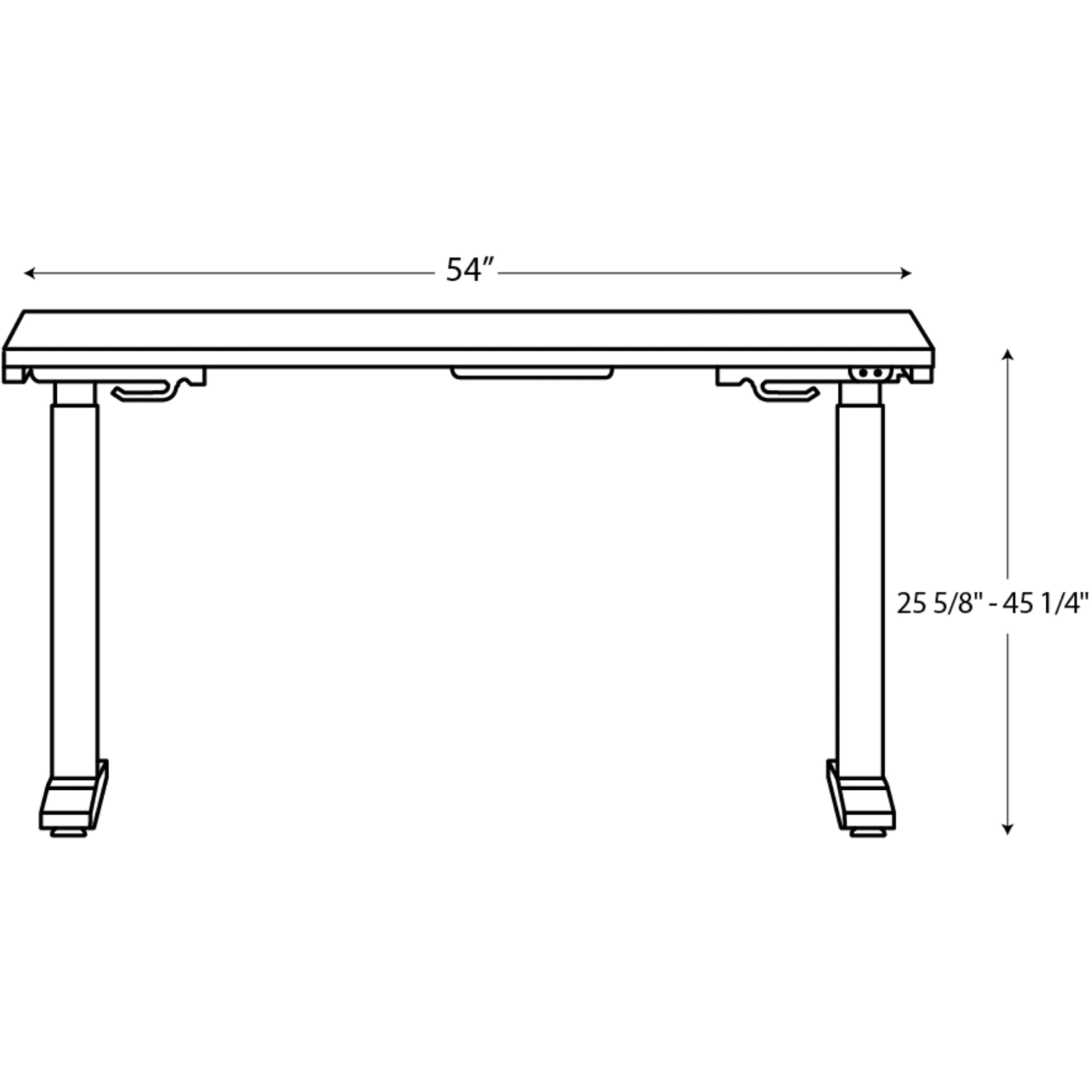 HON Coze Worksurface With Coordinate Height-Adjustable Base, 54inW, Designer White/White - Image 3