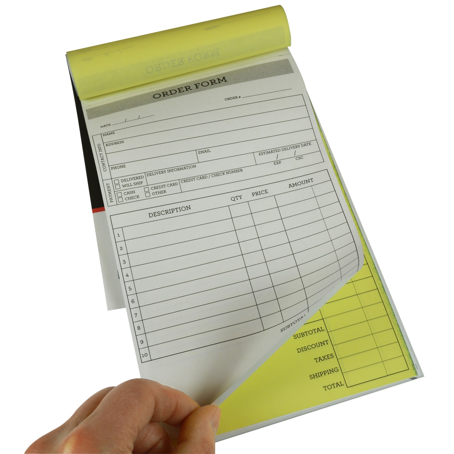 COSCO Order Form Book, 2-Part Carbonless, 8-1/2in x 5-1/2in, Simple, Book Of 50 Sets - Image 4