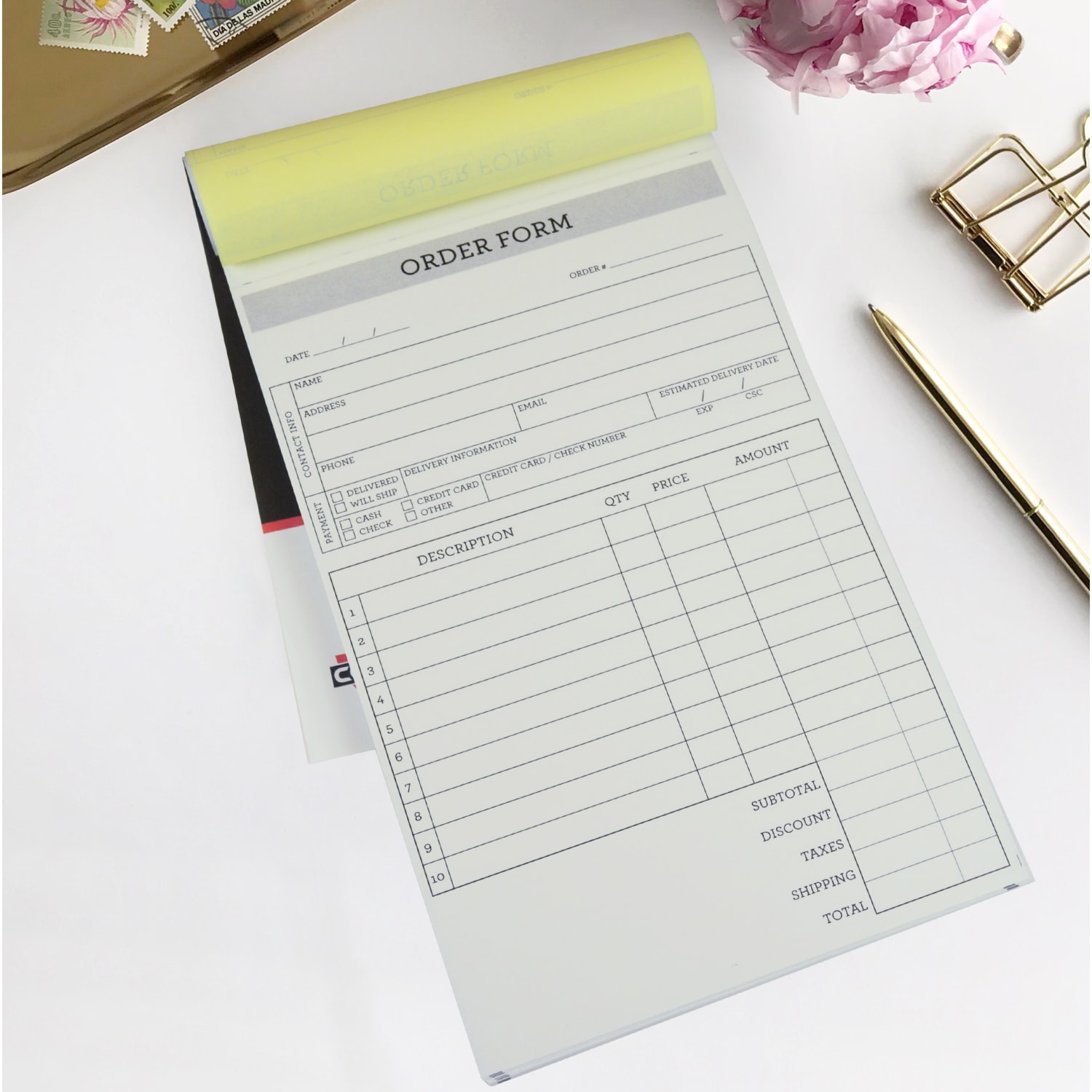 COSCO Order Form Book, 2-Part Carbonless, 8-1/2in x 5-1/2in, Simple, Book Of 50 Sets - Image 5