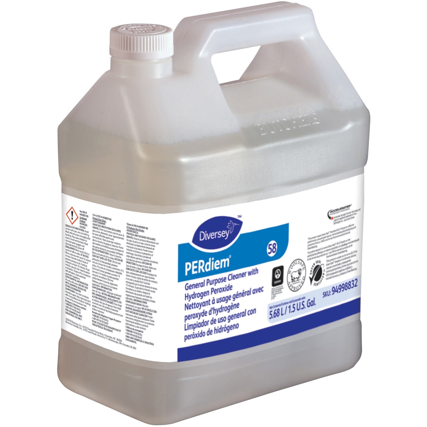 Diversey PERdiem Concentrated General Cleaner with Hydrogen Peroxide, 1.5 gal - Image 3