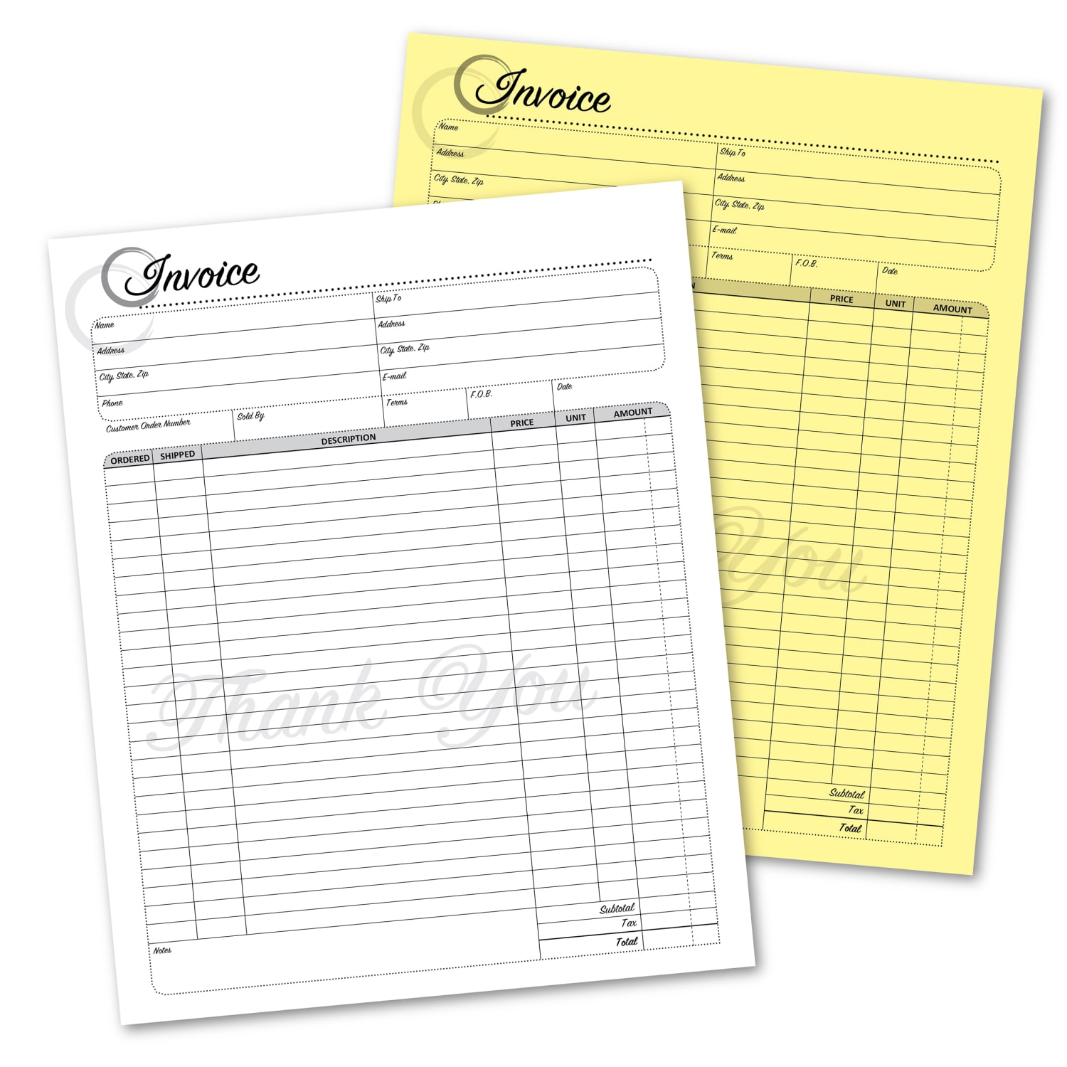 COSCO Invoice Form Book With Slip, 2-Part Carbonless, 8-1/2in x 11in, Artistic, Book Of 50 Sets - Image 5