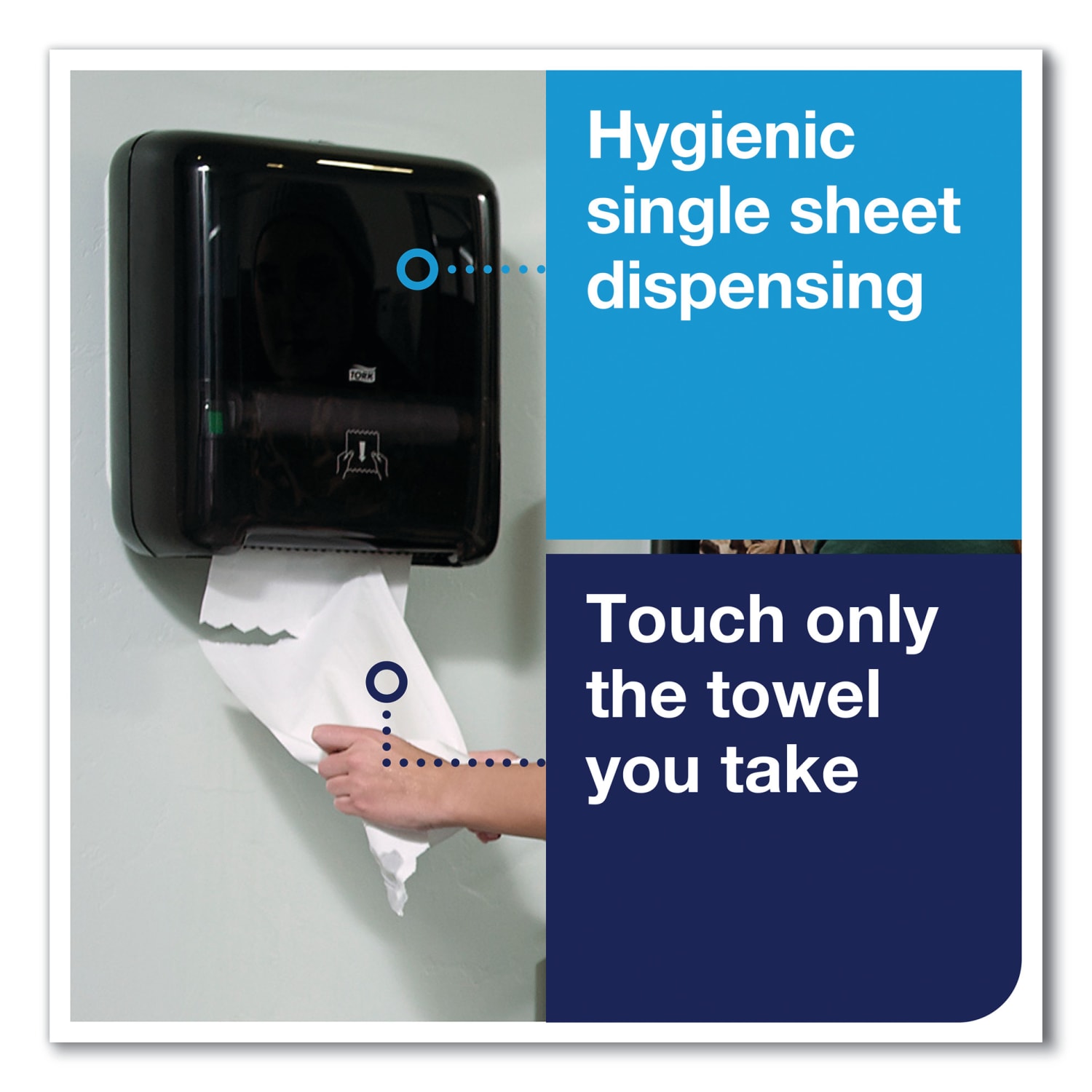 Tork Elevation Matic Hand Towel Roll Dispenser, Black - Image 5