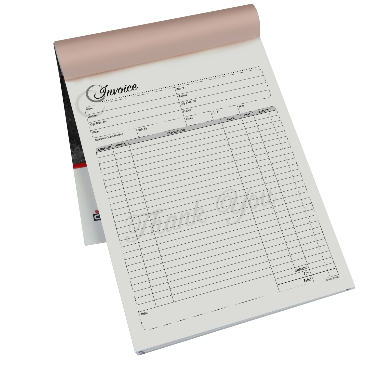 COSCO Invoice Form Book With Slip, 3-Part Carbonless, 8-1/2in x 11in, Artistic, Book Of 50 Sets - Image 4