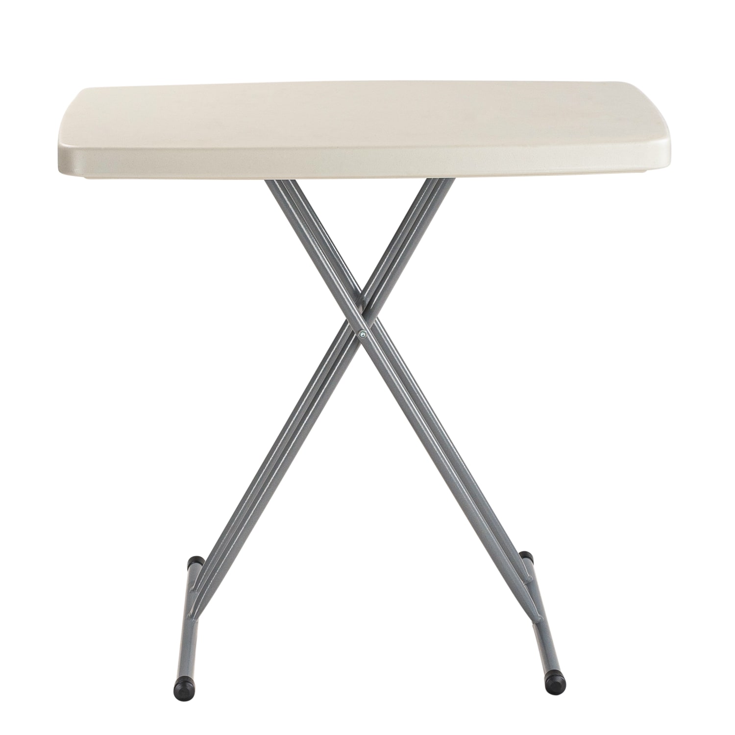 National Public Seating Commercialine Height-Adjustable Personal Folding Table, 28inH x 20inW x 30inD, Speckled Gray - Image 3