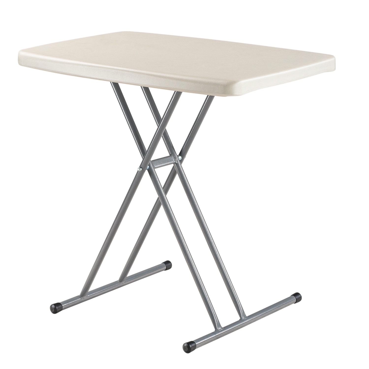 National Public Seating Commercialine Height-Adjustable Personal Folding Table, 28inH x 20inW x 30inD, Speckled Gray - Image 5