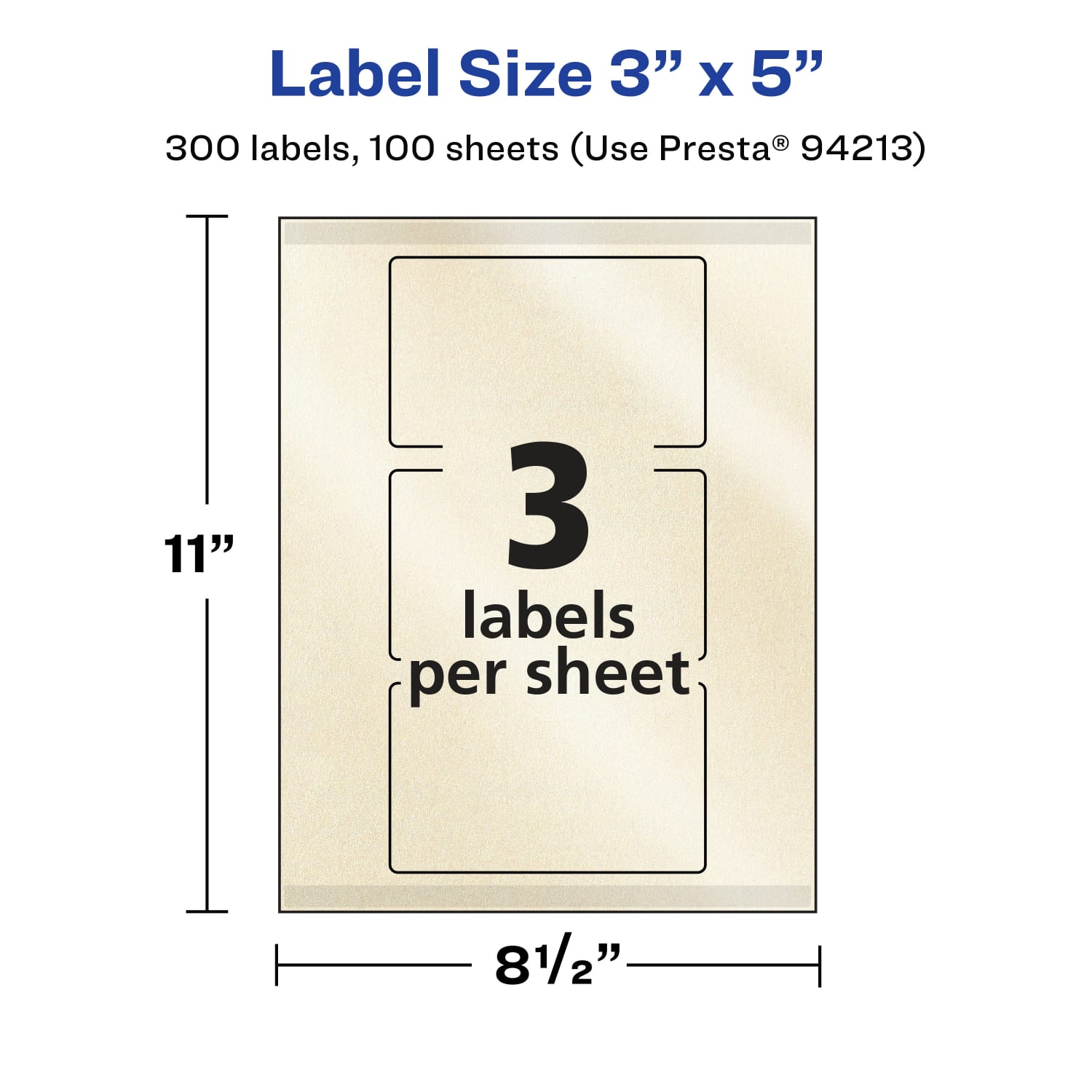 Avery Pearlized Permanent Labels With Sure Feed, 94213-PIP100, Rectangle, 3in x 5in, Ivory, Pack Of 300 Labels - Image 6
