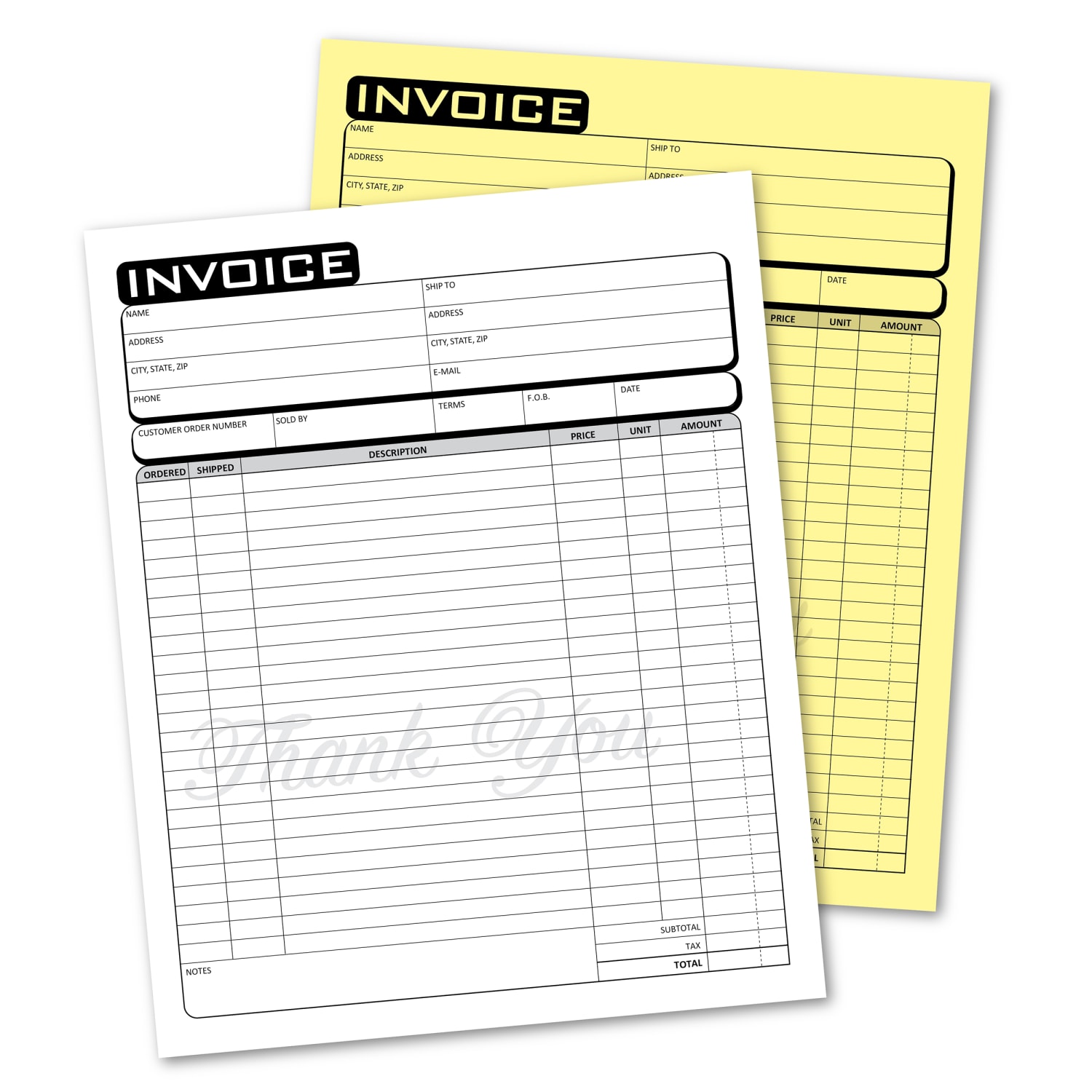COSCO Invoice Form Book With Slip, 2-Part Carbonless, 8-1/2in x 11in, Business, Book Of 50 Sets - Image 4