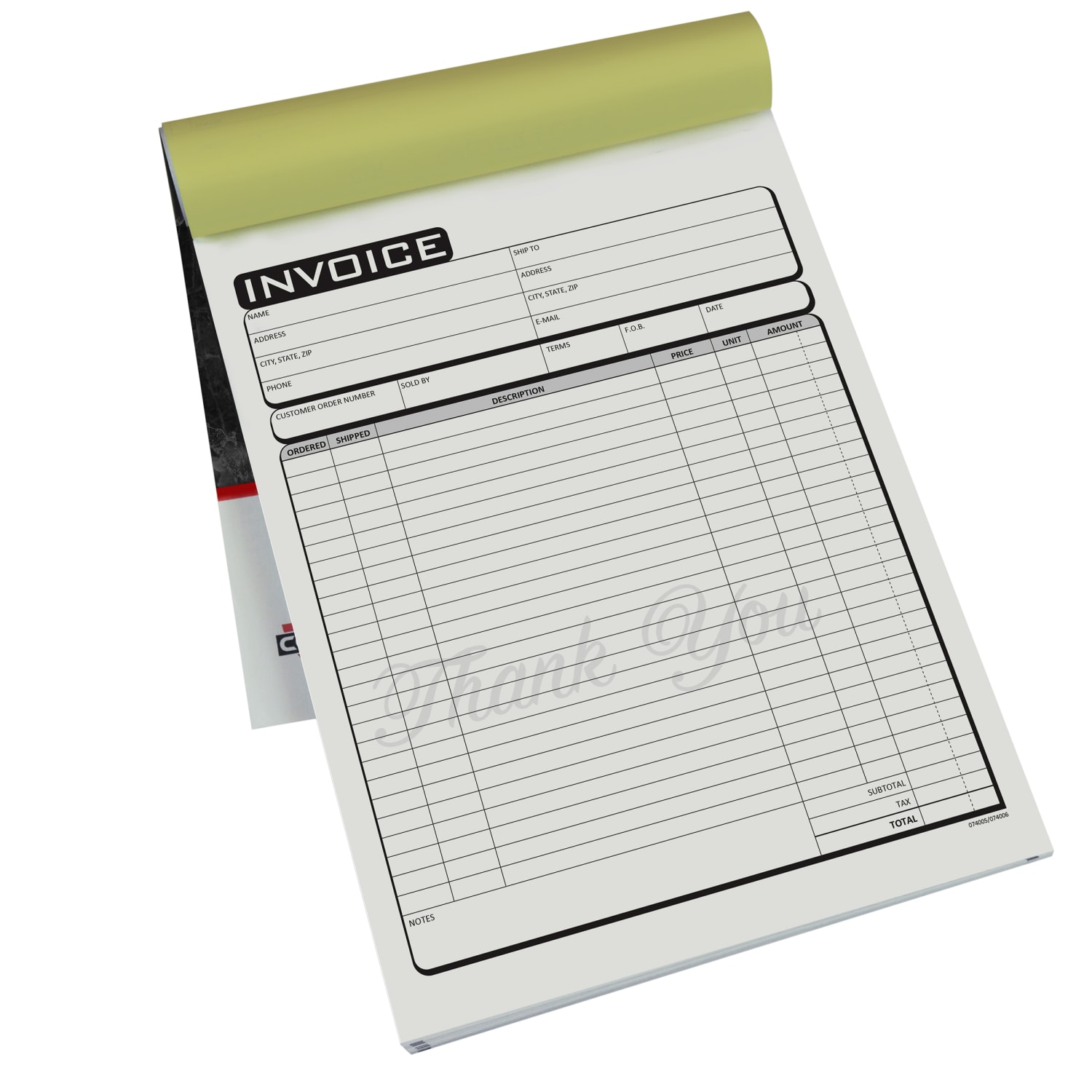 COSCO Invoice Form Book With Slip, 2-Part Carbonless, 8-1/2in x 11in, Business, Book Of 50 Sets - Image 5