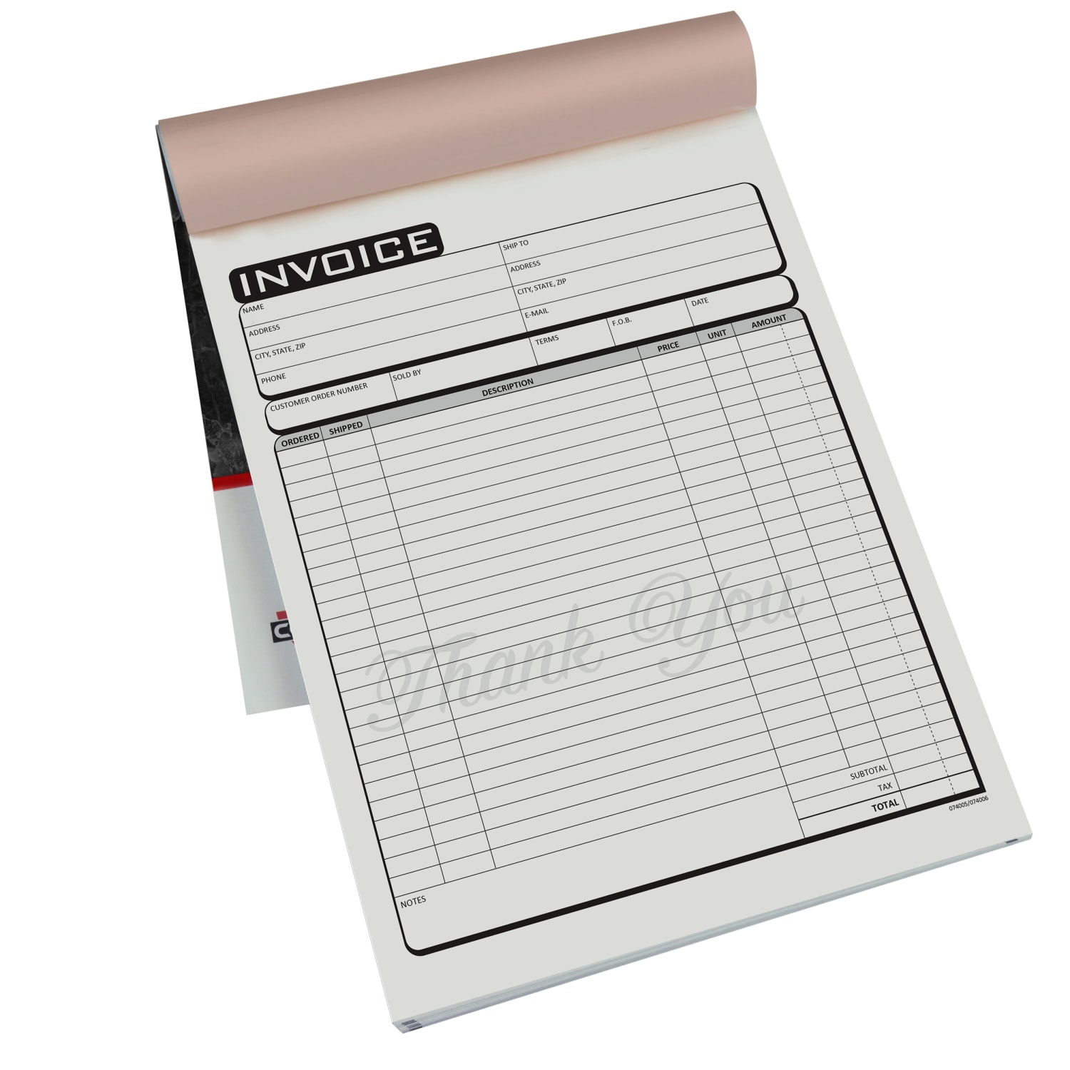 COSCO Invoice Form Book With Slip, 3-Part Carbonless, 8-1/2in x 11in, Business, Book Of 50 Sets - Image 4