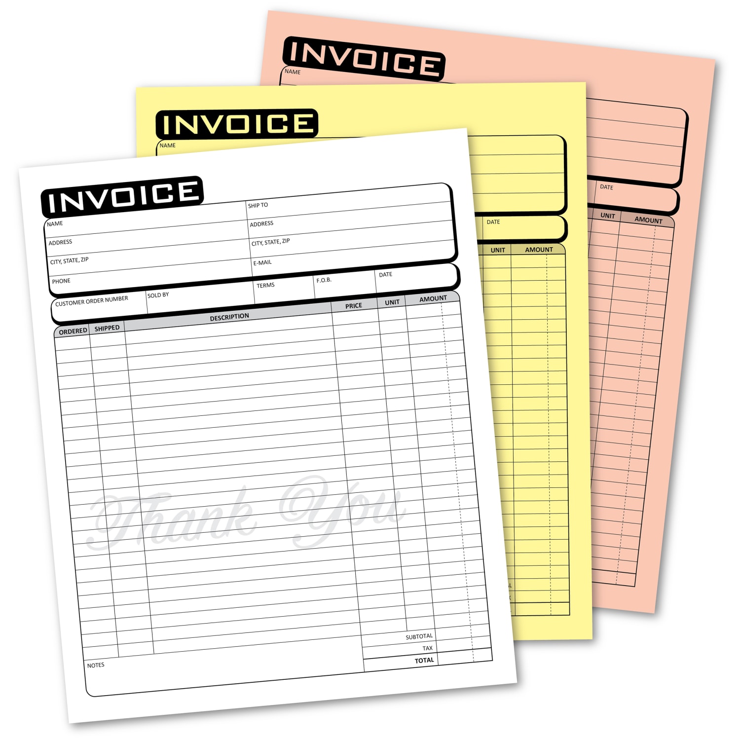 COSCO Invoice Form Book With Slip, 3-Part Carbonless, 8-1/2in x 11in, Business, Book Of 50 Sets - Image 5