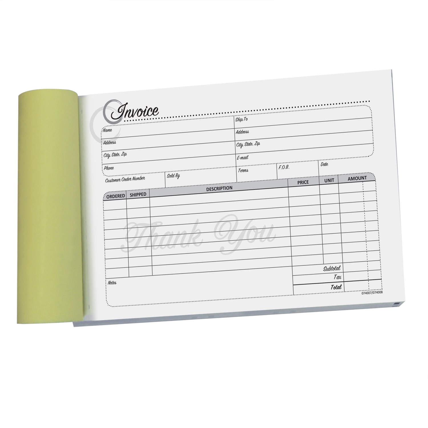 COSCO Service Invoice Form Book With Slip, 2-Part Carbonless, 5-3/8in x 8-1/2in, Artistic, Book Of 50 Sets - Image 5