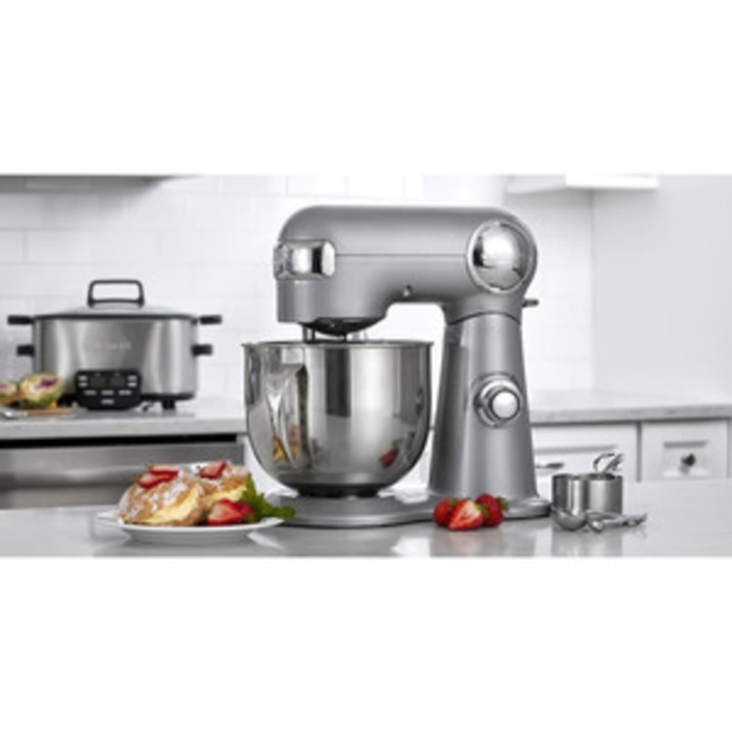 Cuisinart Precision Master SM-50 Stand Mixer - 500 W - White Linen, Polished Stainless Steel - Image 4