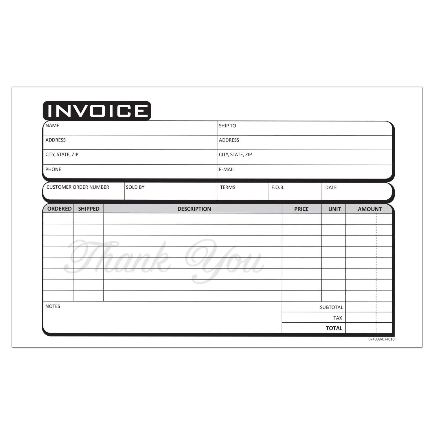 COSCO Service Invoice Form Book With Slip, 3-Part Carbonless, 5-3/8in x 8-1/2in, Business, Book Of 50 Sets - Image 3