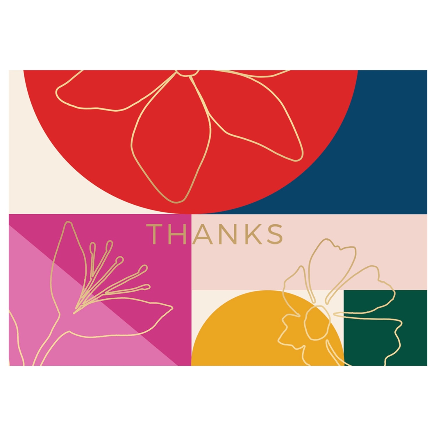 Lady Jayne Thank You Boxed Cards, 3-1/2in x 5in, Multi Geo Floral, Pack Of 12 Cards - Image 3