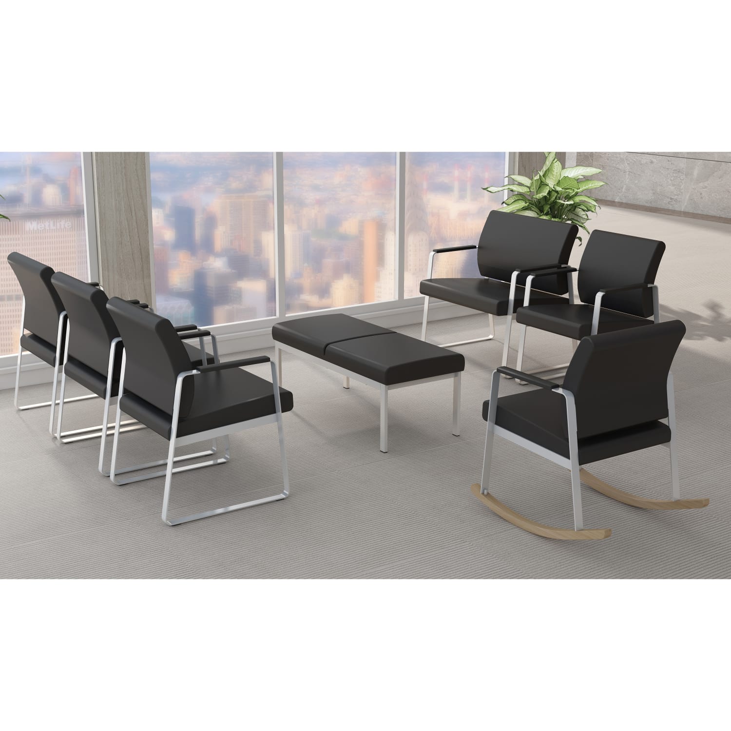 Lorell Healthcare Seating Guest Chair Black PopularChairscom