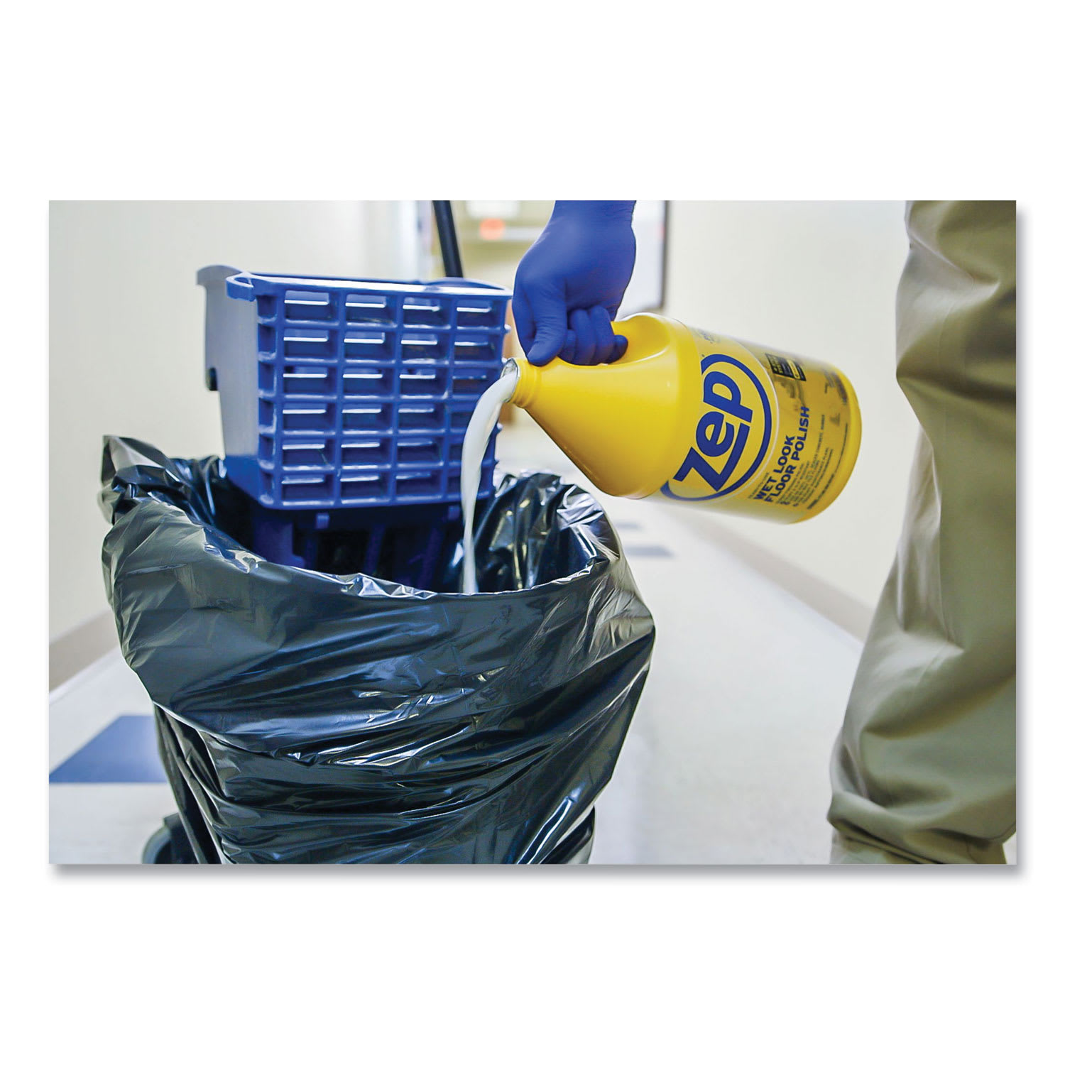 Zep Commercial Wet Look Floor Polish, 1 gal Bottle - Image 5