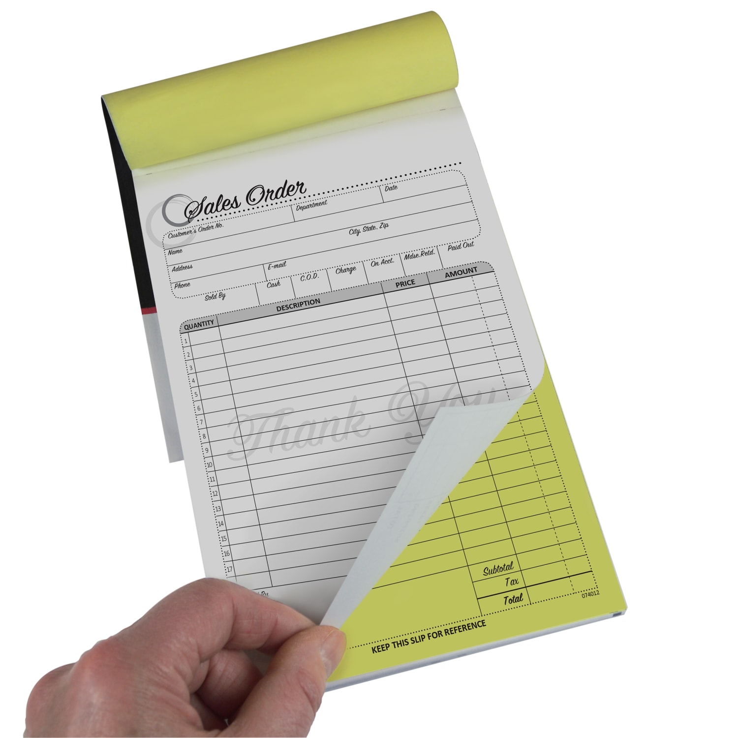 COSCO Sales Order Form Book With Slip, 2-Part Carbonless, 5-1/2in x 8-1/2in, Refined, Book Of 50 Sets - Image 4