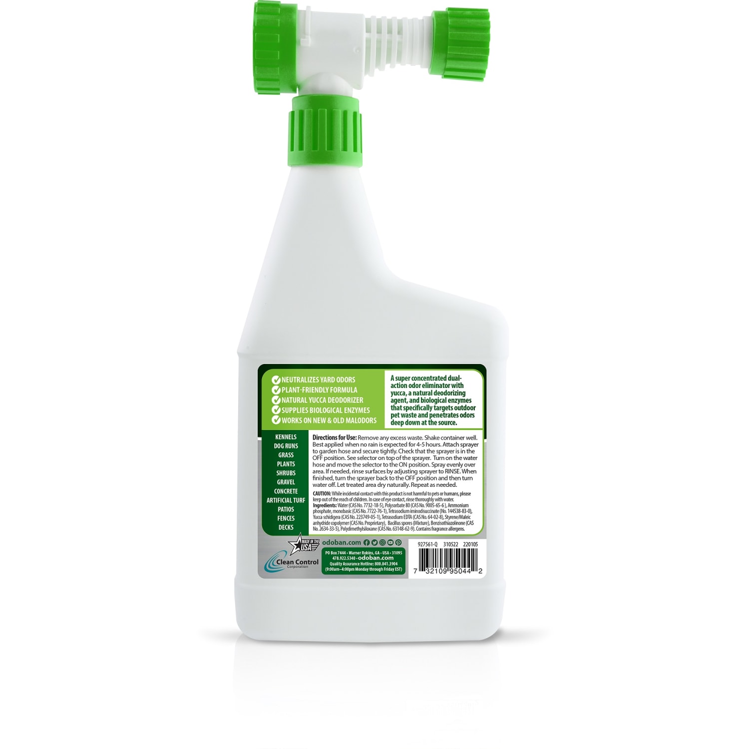 OdoBan Outdoor and Yard Odor Eliminator, Clean Fresh Scent, 32 Oz, Set Of 6 Bottles - Image 3