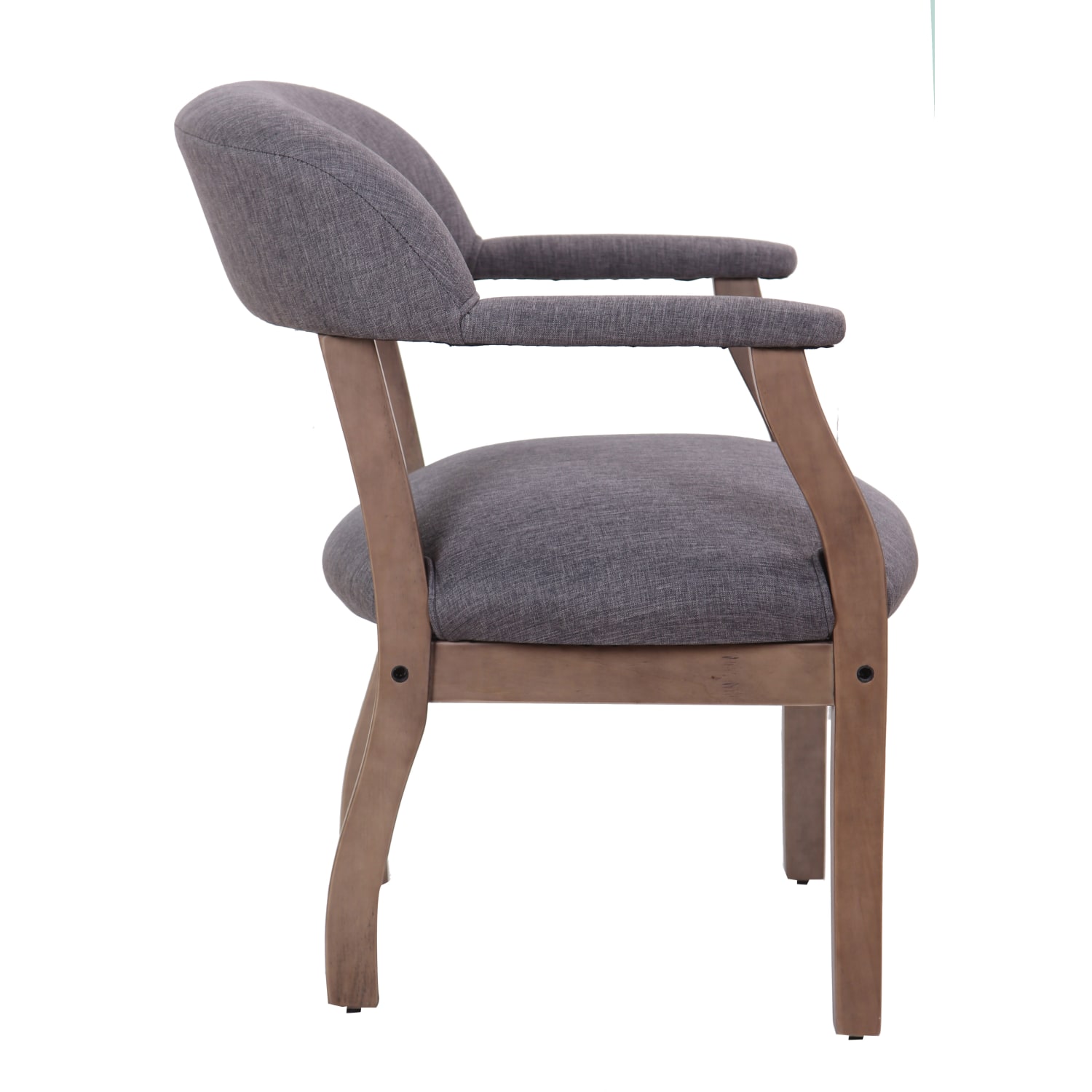 Boss Office Products Traditional Guest Chair, Slate Gray/Brown - Image 4
