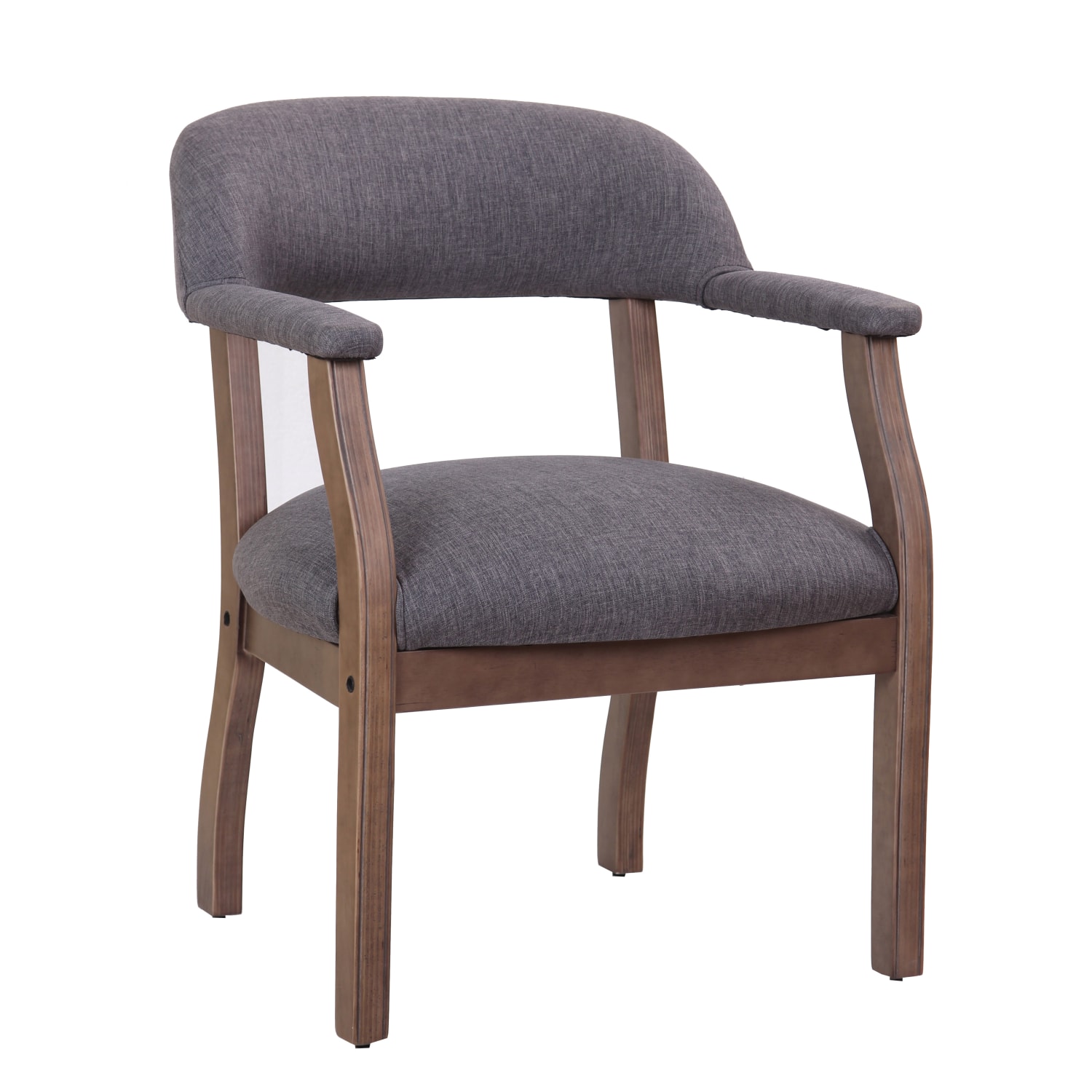 Boss Office Products Traditional Guest Chair, Slate Gray/Brown - Image 5