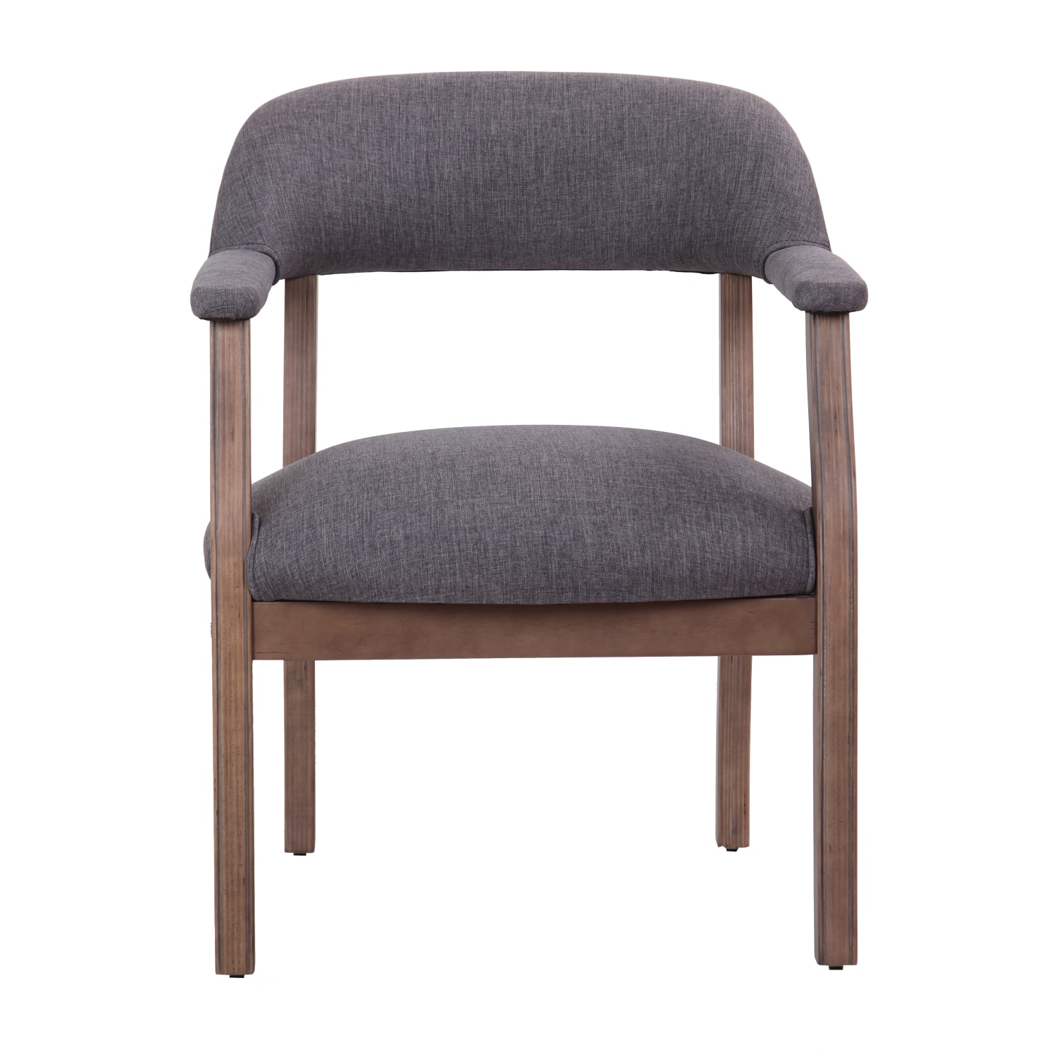 Boss Office Products Traditional Guest Chair, Slate Gray/Brown
