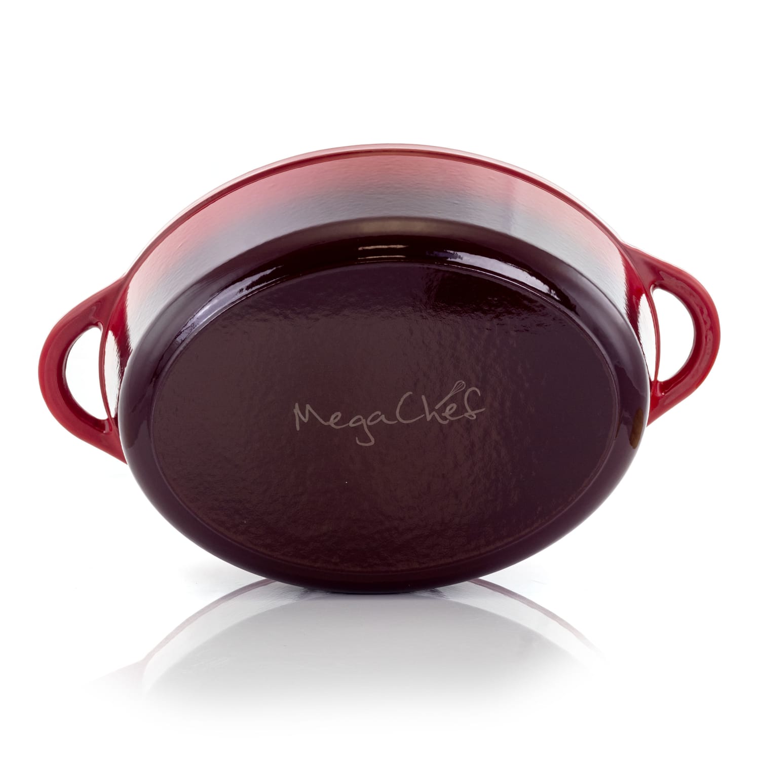 MegaChef 7-Quart Cast Iron Casserole Dish, Red - Image 6