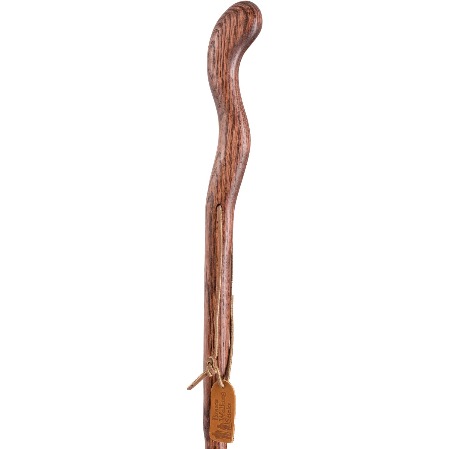 Brazos Walking Sticks Fitness Walker Oak Walking Stick, 58in, Red - Image 3