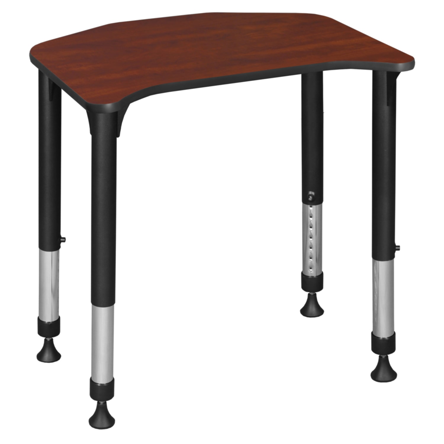 Regency Ferris 26inW Height Adjustable Student Activity Desk, Cherry/Black