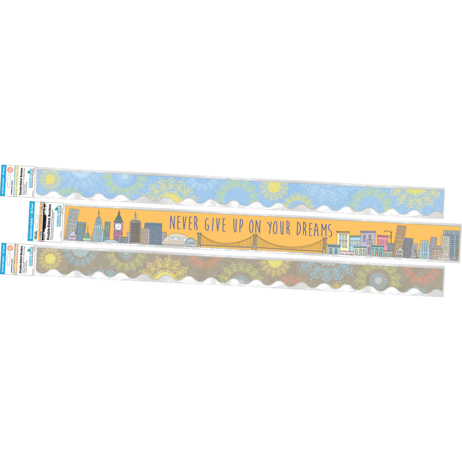 Barker Creek Double-Sided Border Strips, City Views, Set Of 38 Strips - Image 3