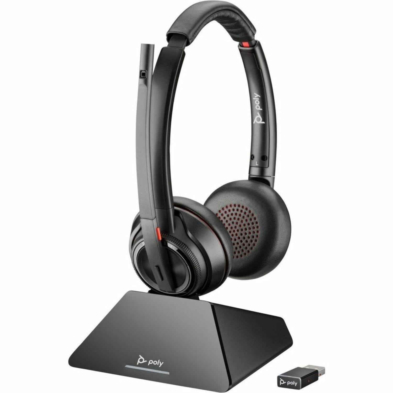 Poly Savi 8220 UC Microsoft Teams Certified DECT 1920-1930 MHz USB-A Headset - Stereo - Wireless - Bluetooth/DECT - 77Y82AAABA - Image 5