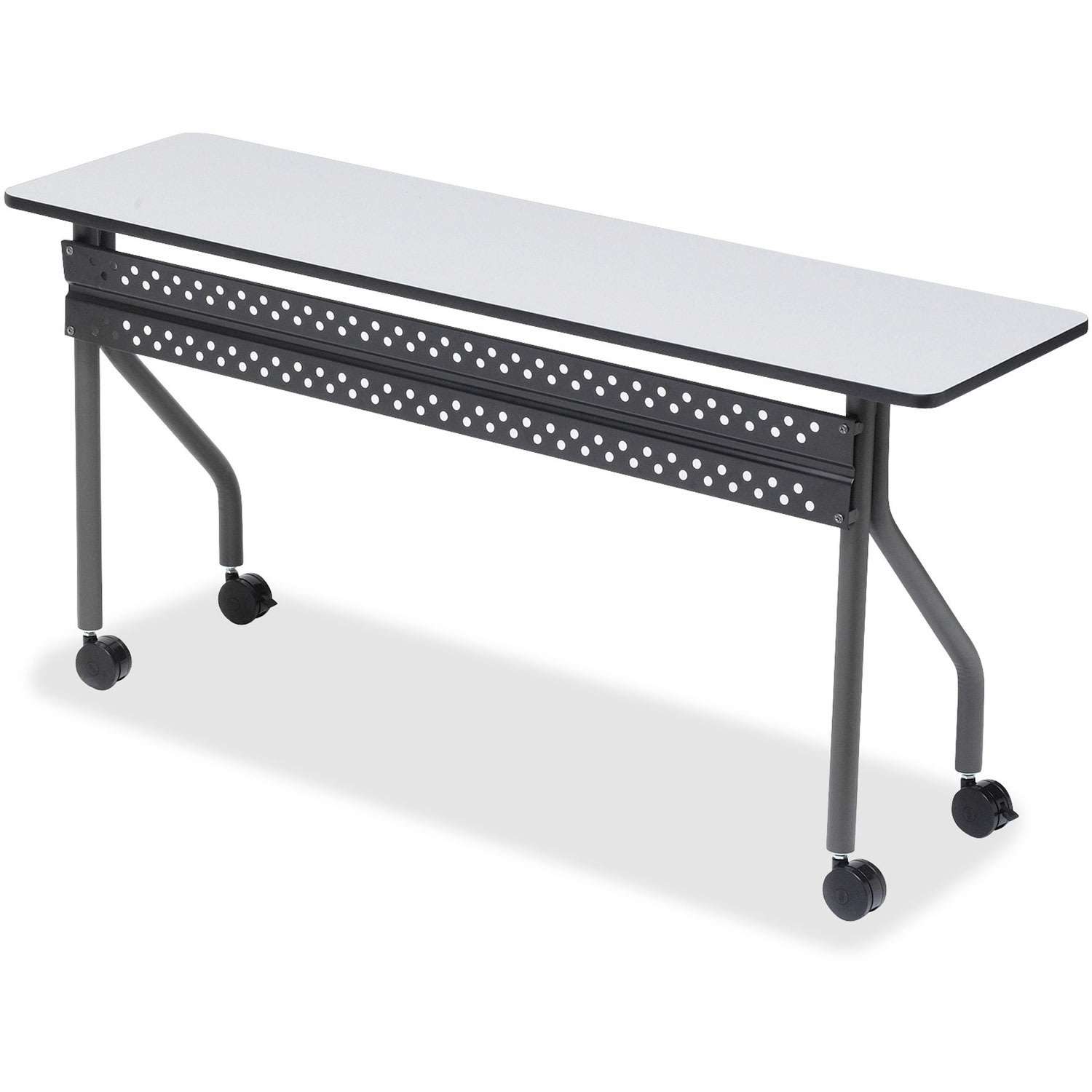 Iceberg OfficeWorks 60inW Mobile Training Table, Rectangle, Gray - Image 3
