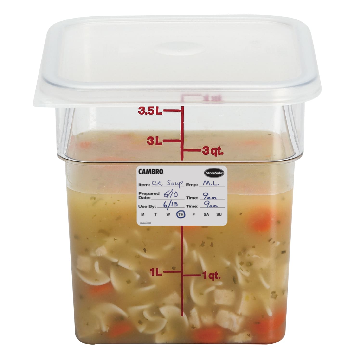 Cambro Food Rotation Labels, 23SLB250, 2inW x 3inD, White, Pack Of 250 Labels - Image 3