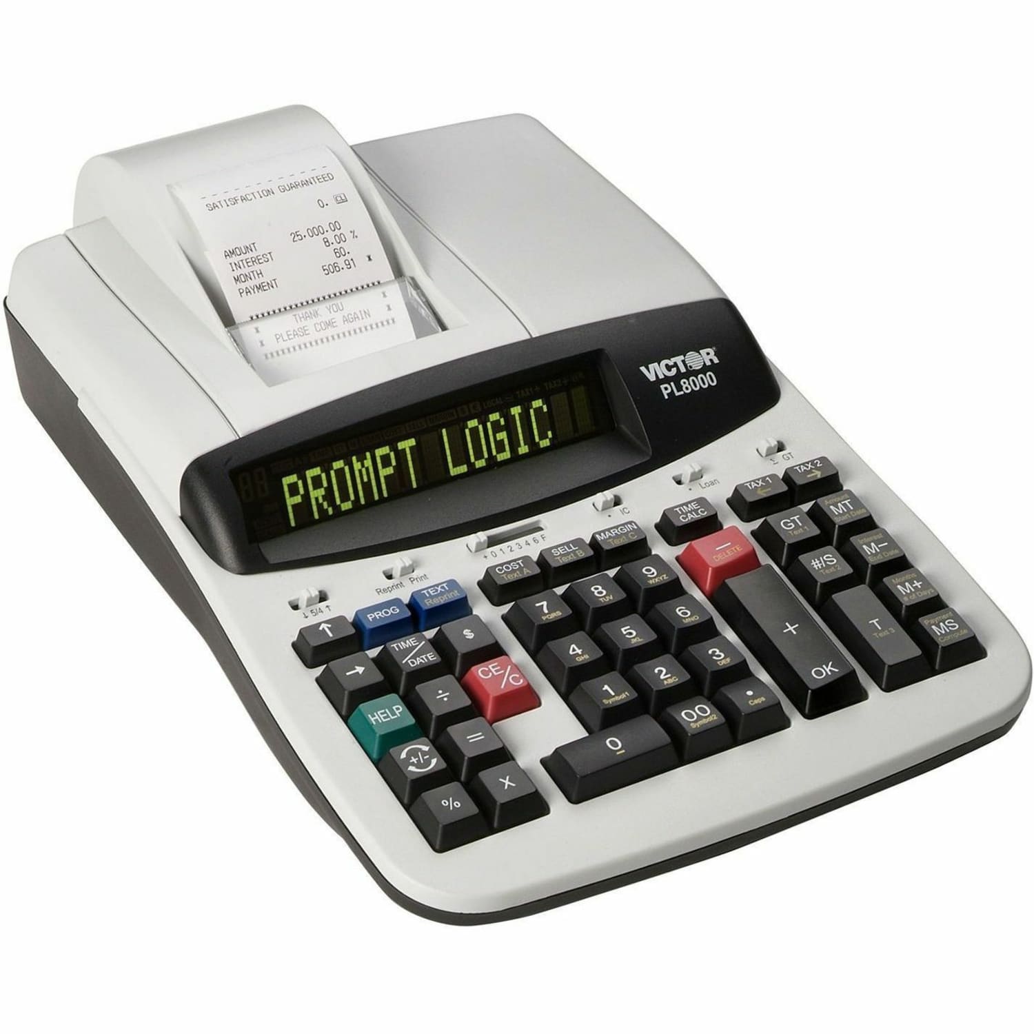 Victor PL8000 Heavy-Duty Commercial Thermal Printing Calculator With Prompt Logic - Image 4