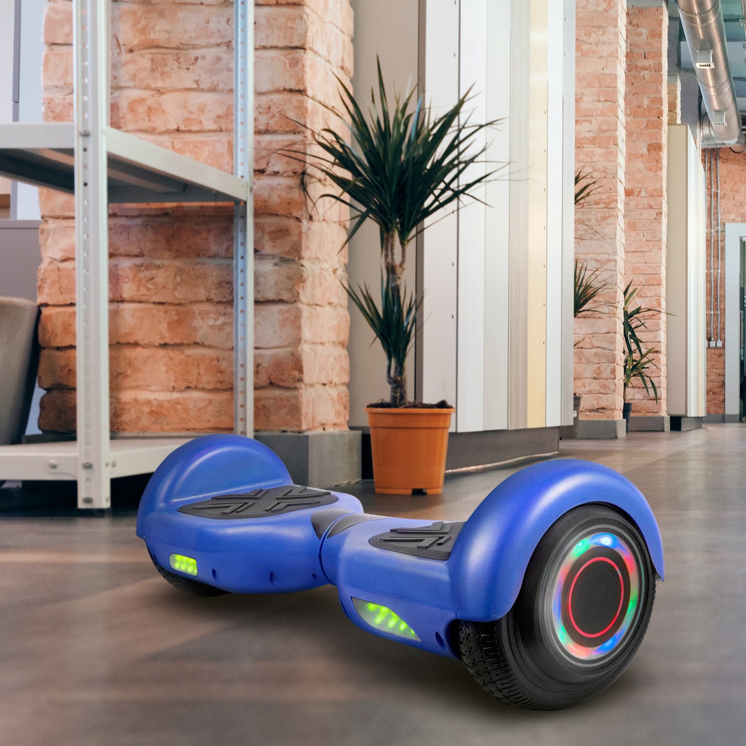 AOB Hoverboard With Bluetooth Speakers, 7inH x 27inW x 7-5/16inD, Blue - Image 3