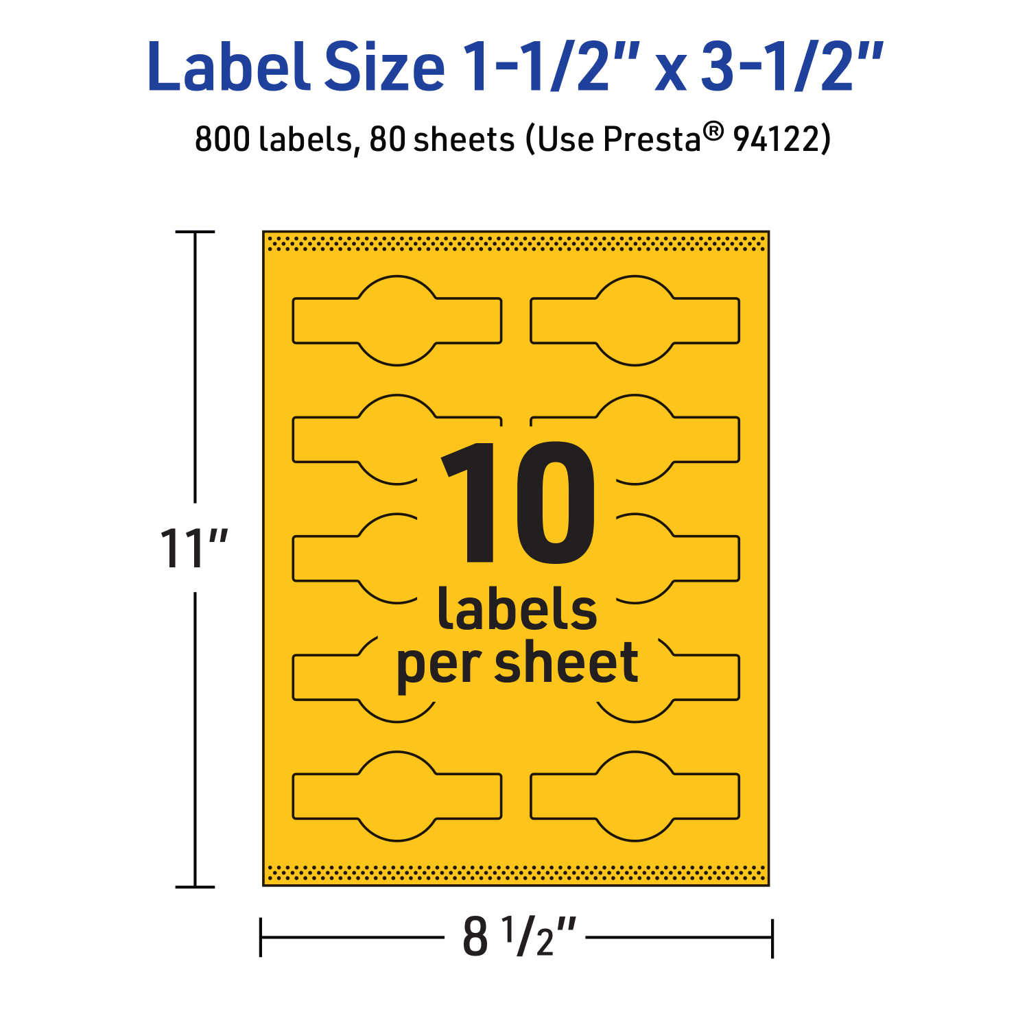 Avery Print-To-The-Edge Labels With Sure Feed Technology, 94122-BYP80, Cigar, 1-1/2in x 3-1/2in, Matte Bright Yellow, Pack of 800 - Image 6