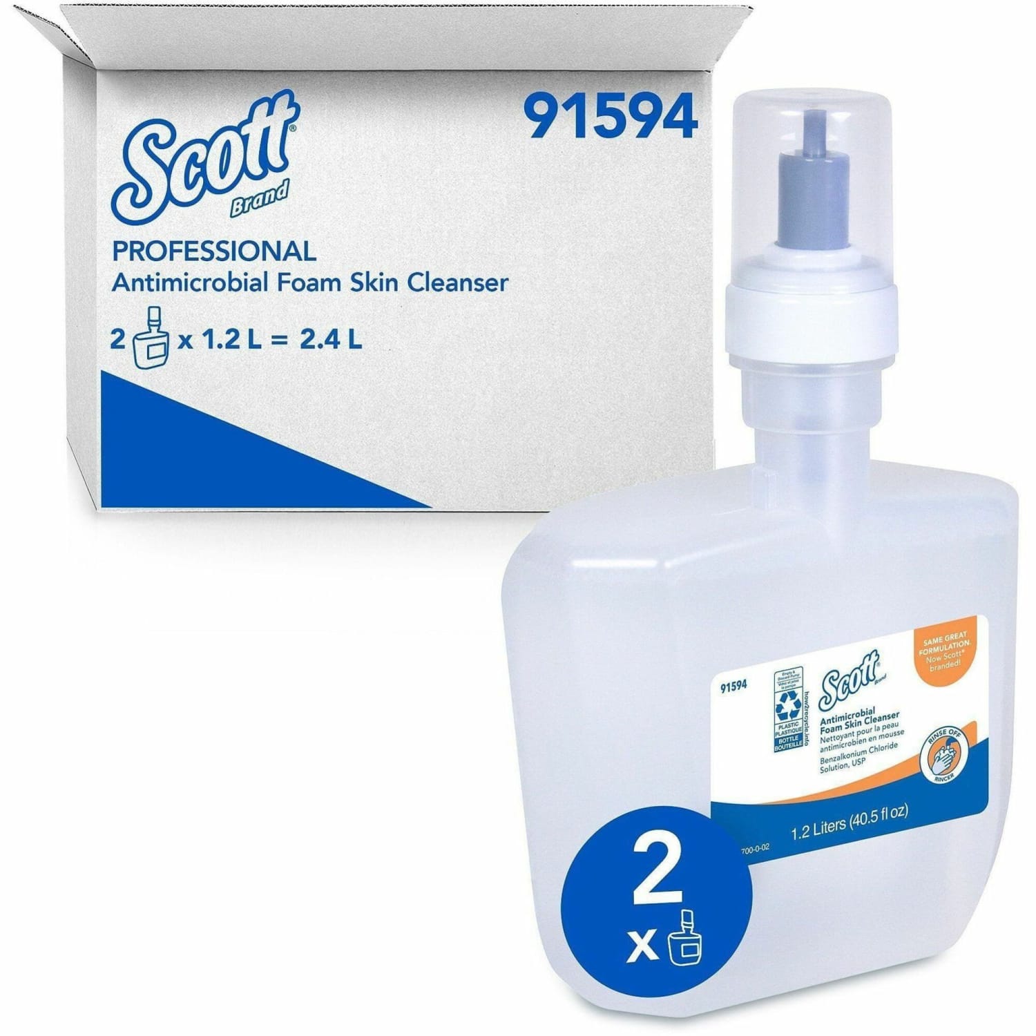 Kleenex Luxury Antibacterial Foam Skin Cleanser Soap, Unscented, 40.5 Oz, Case Of 2 Bottles - Image 3